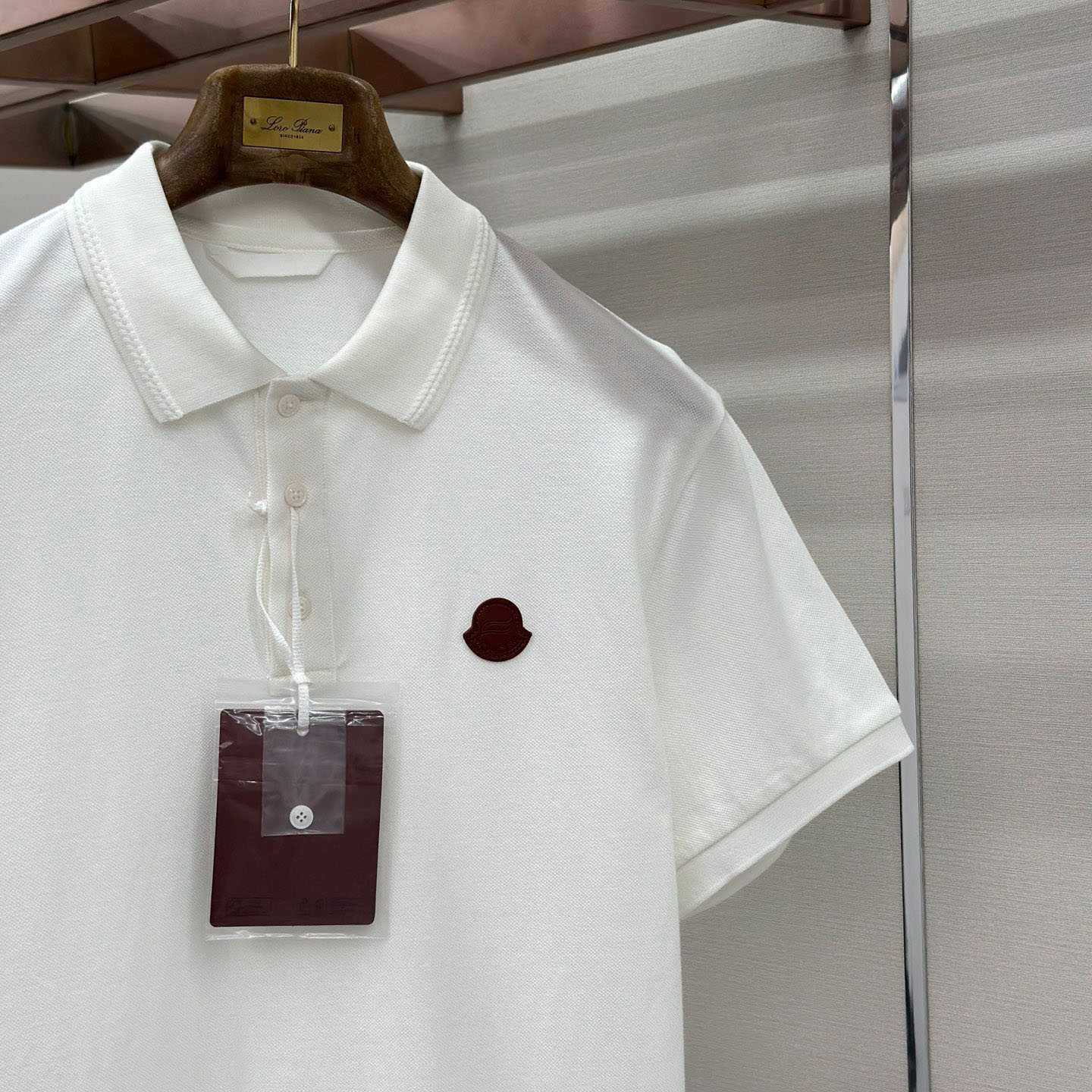 Moncler Logo Cotton Piquet Polo Shirt - DesignerGu