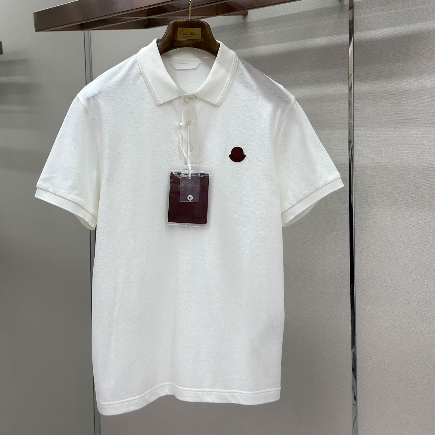 Moncler Logo Cotton Piquet Polo Shirt - DesignerGu