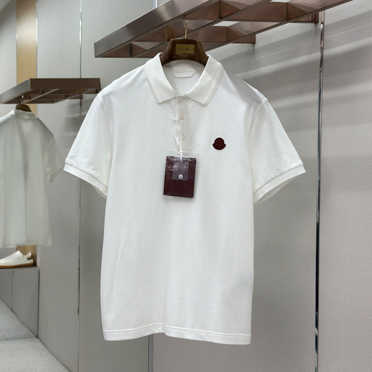 Moncler Logo Cotton Piquet Polo Shirt - DesignerGu