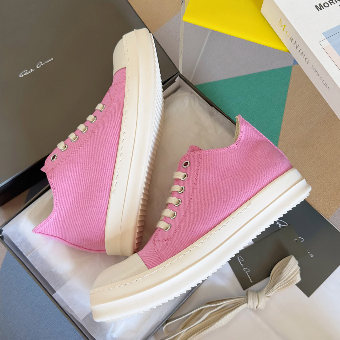 Rick Owens Drkshdw Pink Low Sneakers - DesignerGu