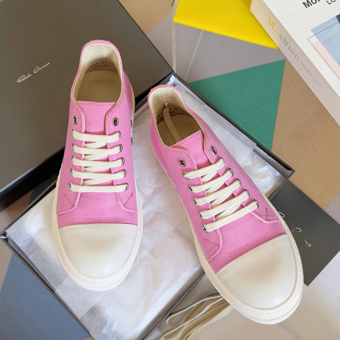 Rick Owens Drkshdw Pink Low Sneakers - DesignerGu