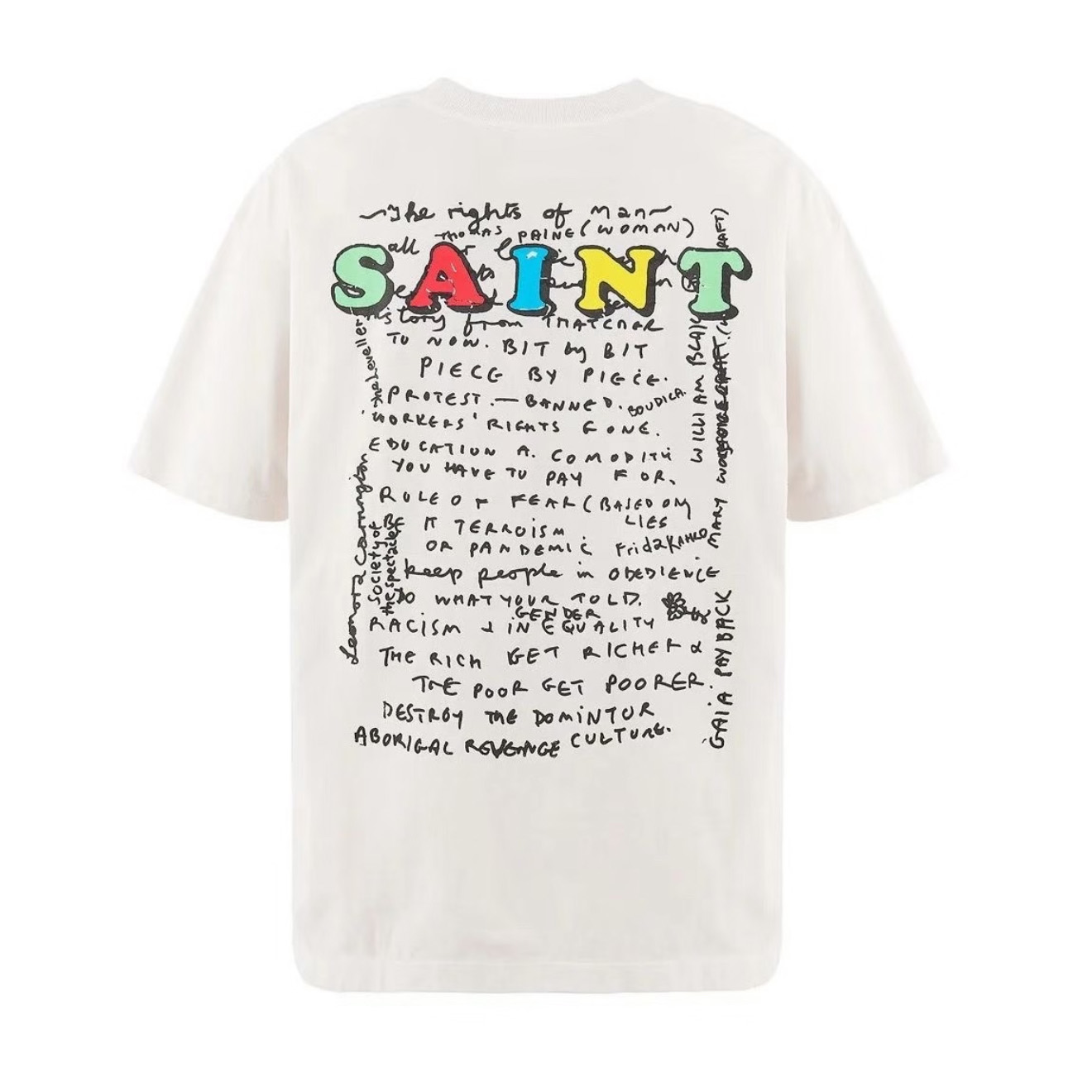 Saint Michael   'Mask' SS T-Shirt In White - DesignerGu
