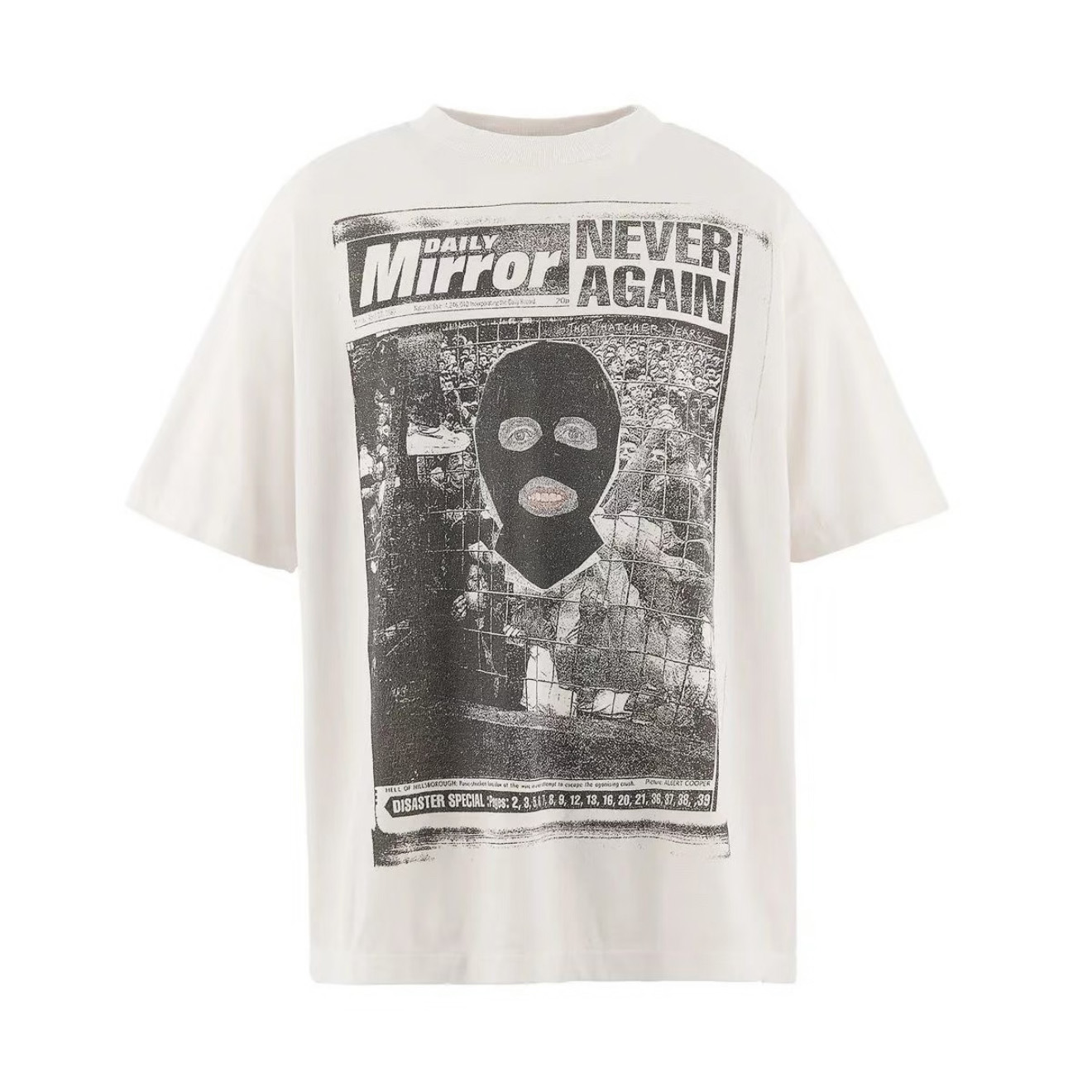Saint Michael   'Mask' SS T-Shirt In White - DesignerGu