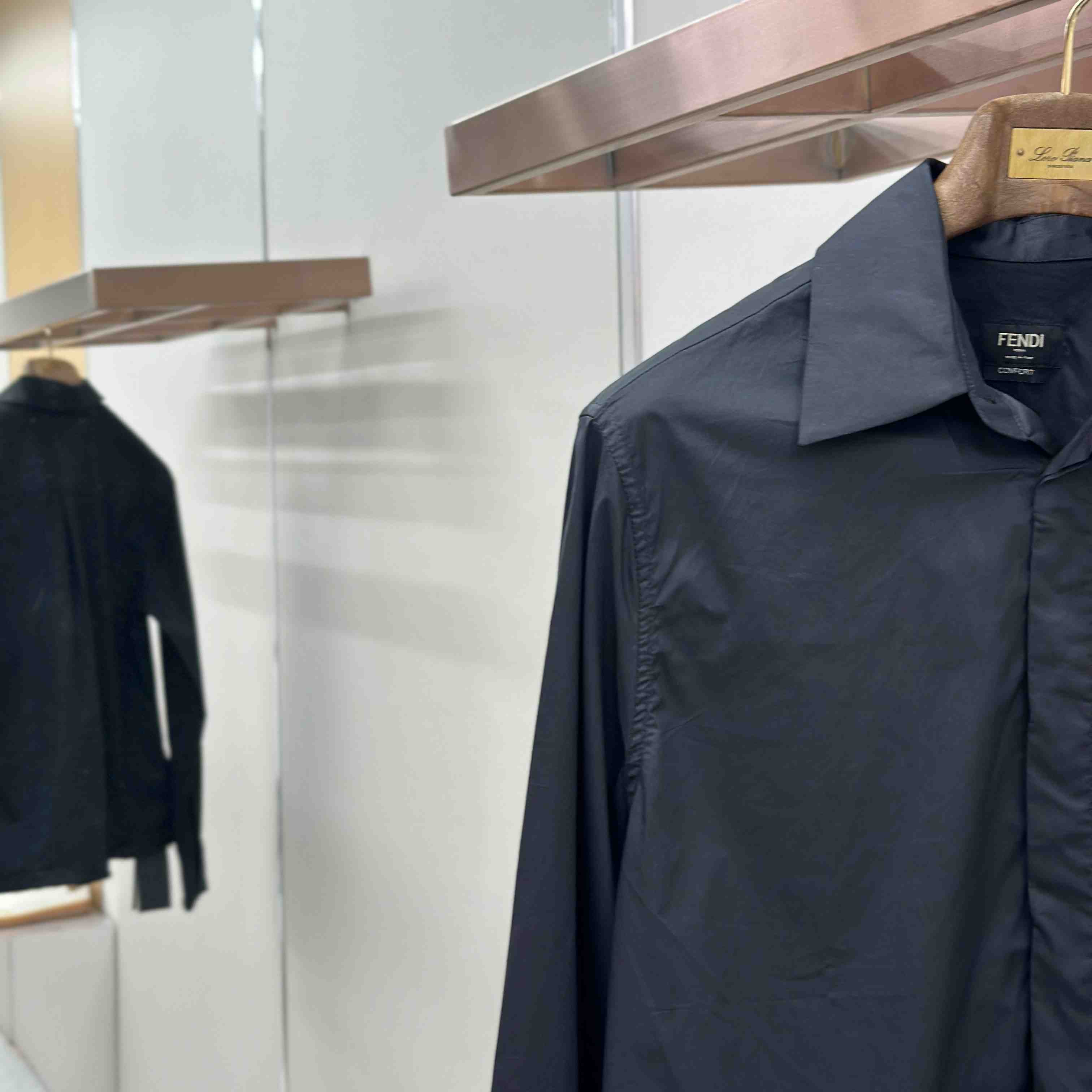 Fendi Black Poplin Shirt - DesignerGu