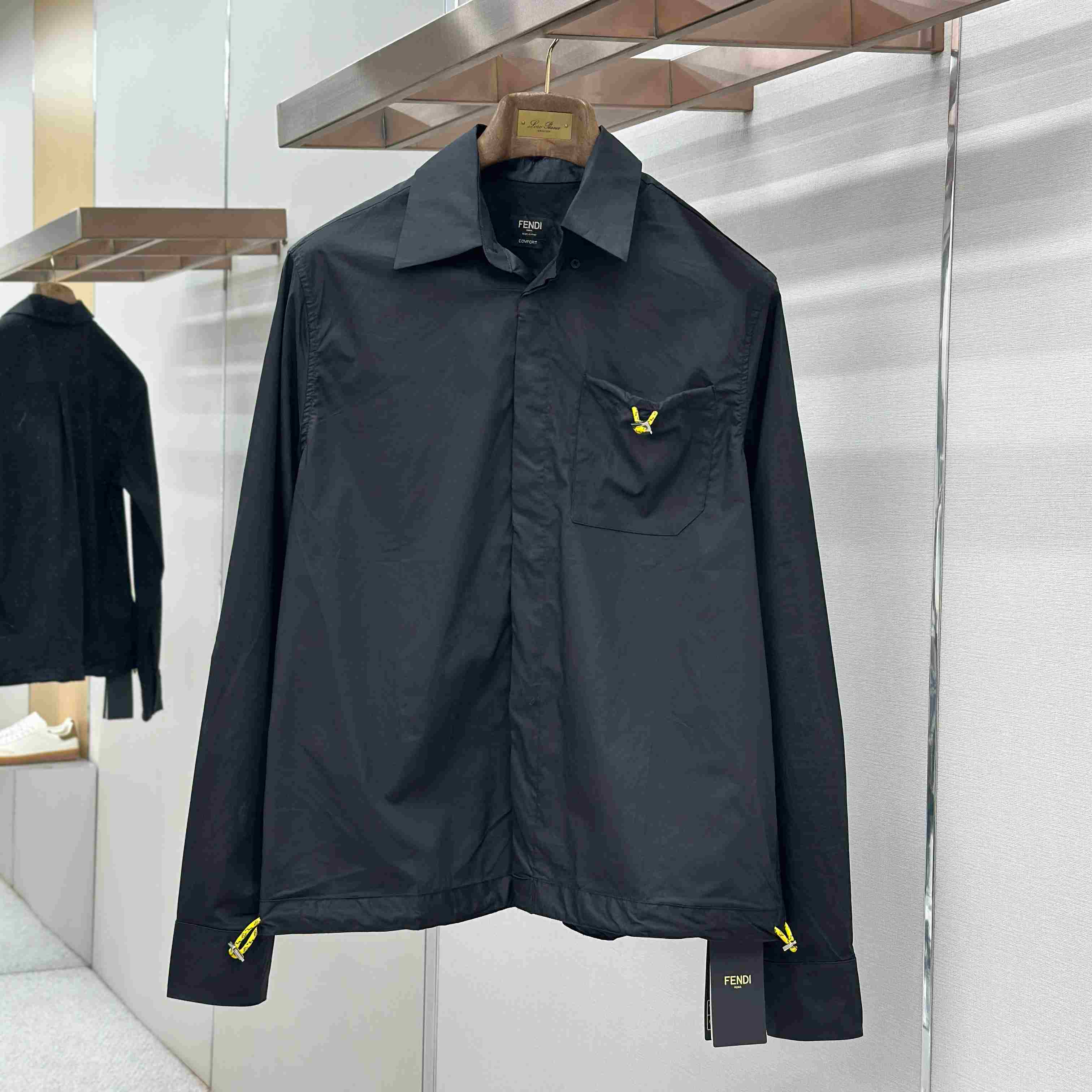 Fendi Black Poplin Shirt - DesignerGu