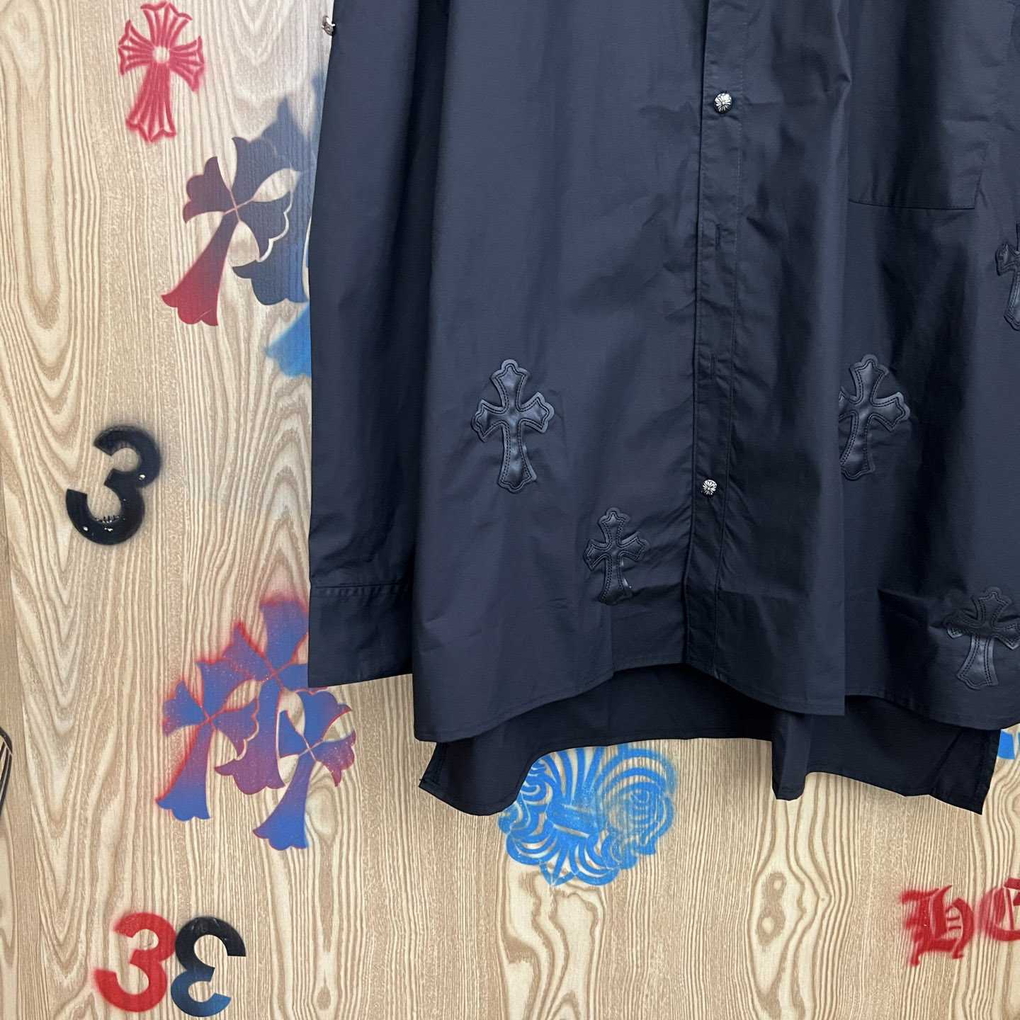 Chrome Hearts  Oversized Cross Patch Shirt - DesignerGu
