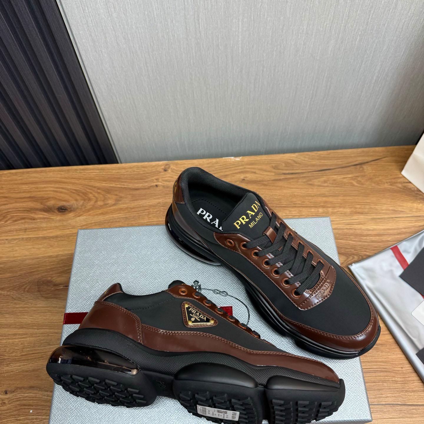 Prada Leather Sneakers - DesignerGu