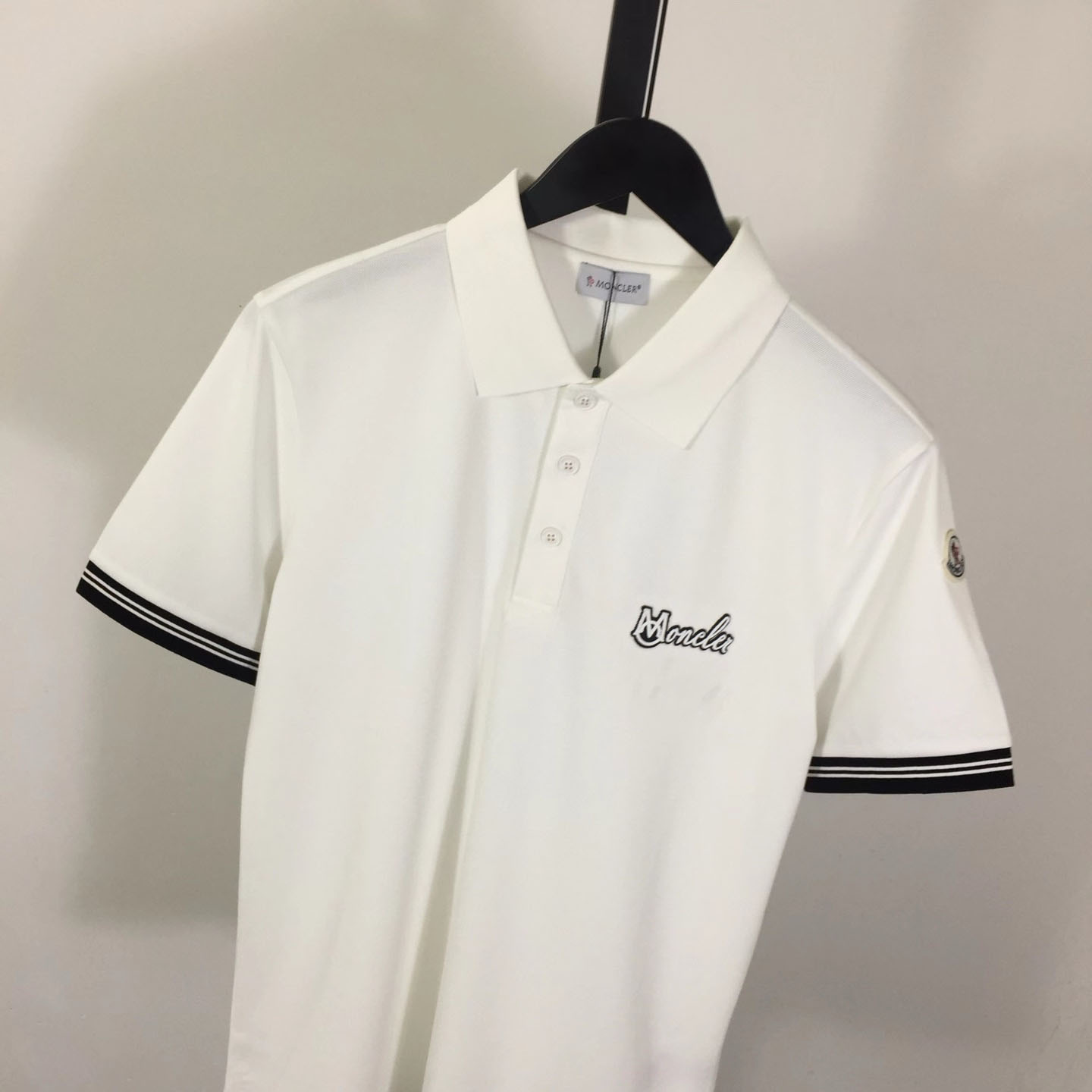 Moncler Logo-Embroidered Cotton Polo Shirt - DesignerGu