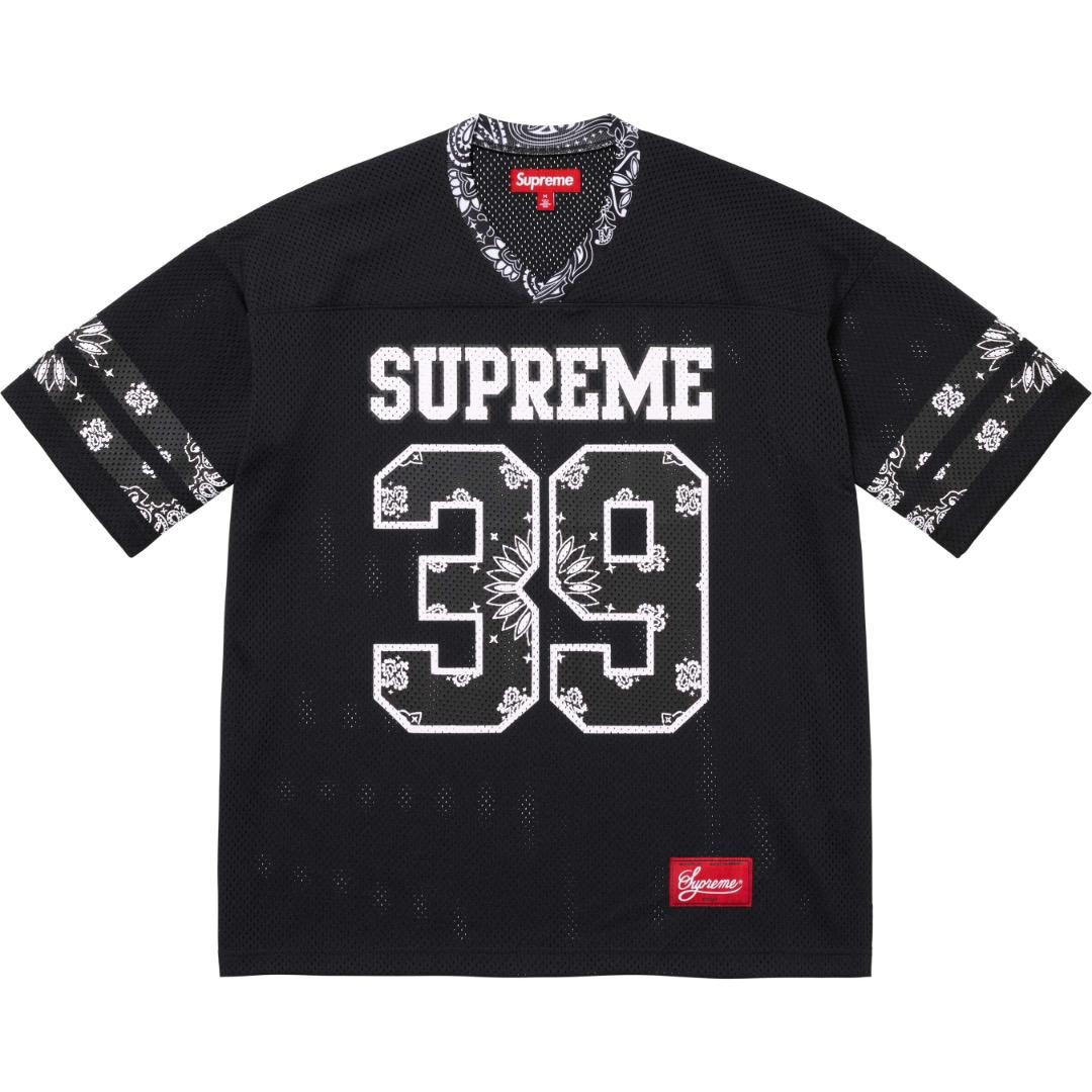 Supreme Bandana Football Jersey 'Black' - DesignerGu