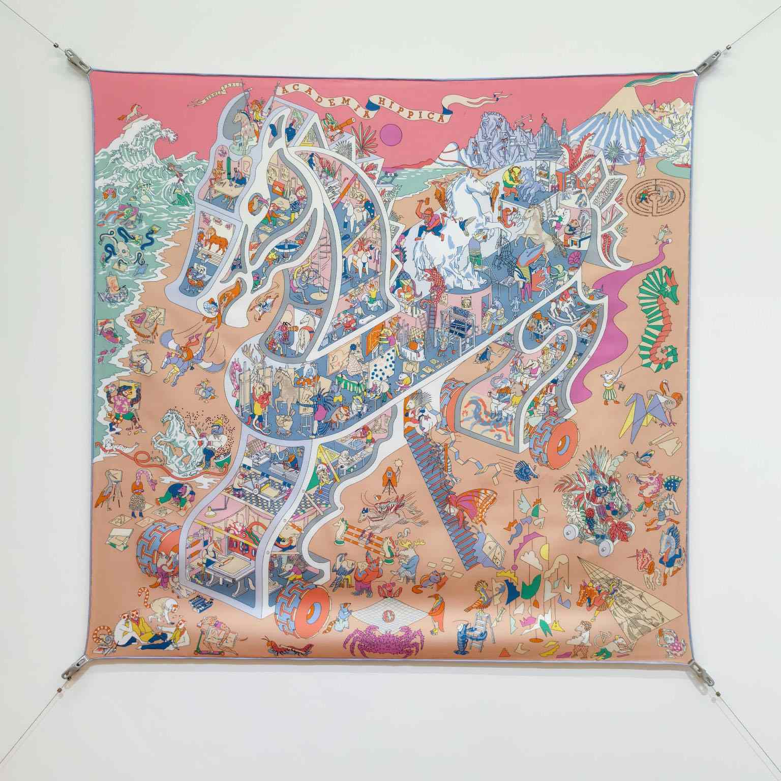 Hermes Academia Hippica Scarf 90 - DesignerGu