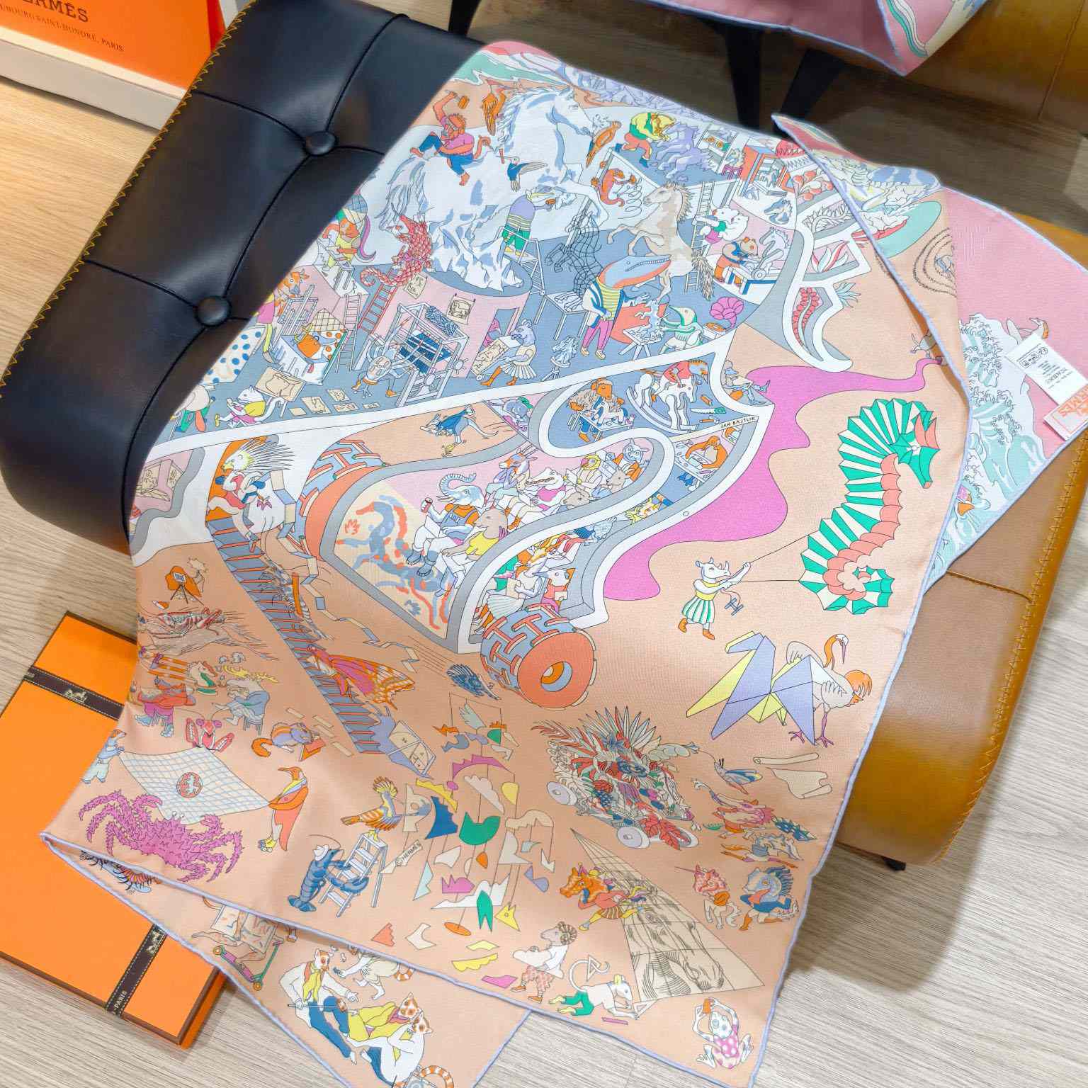 Hermes Academia Hippica Scarf 90 - DesignerGu