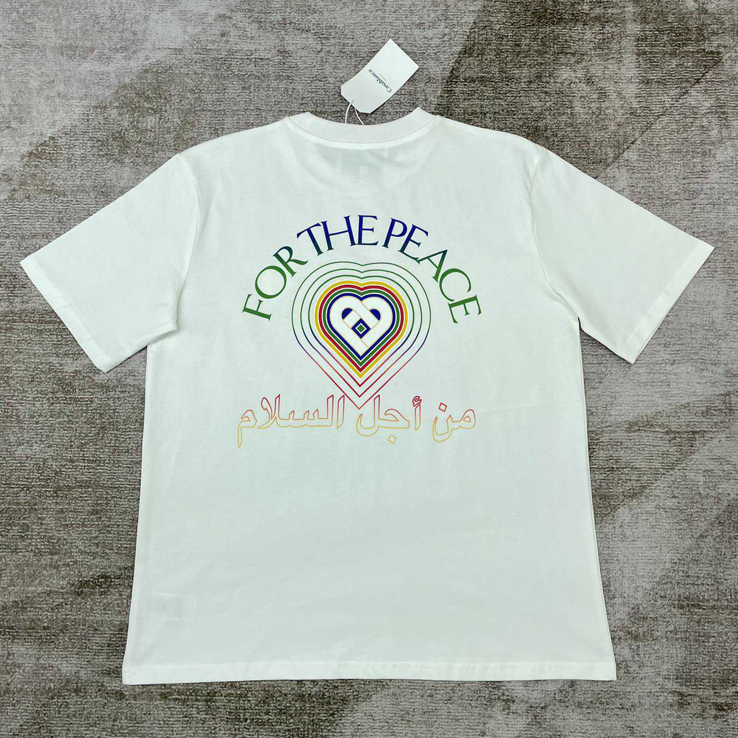 Casablanca For The Peace Gradient Printed T-Shirt 'White' CA5073 - DesignerGu