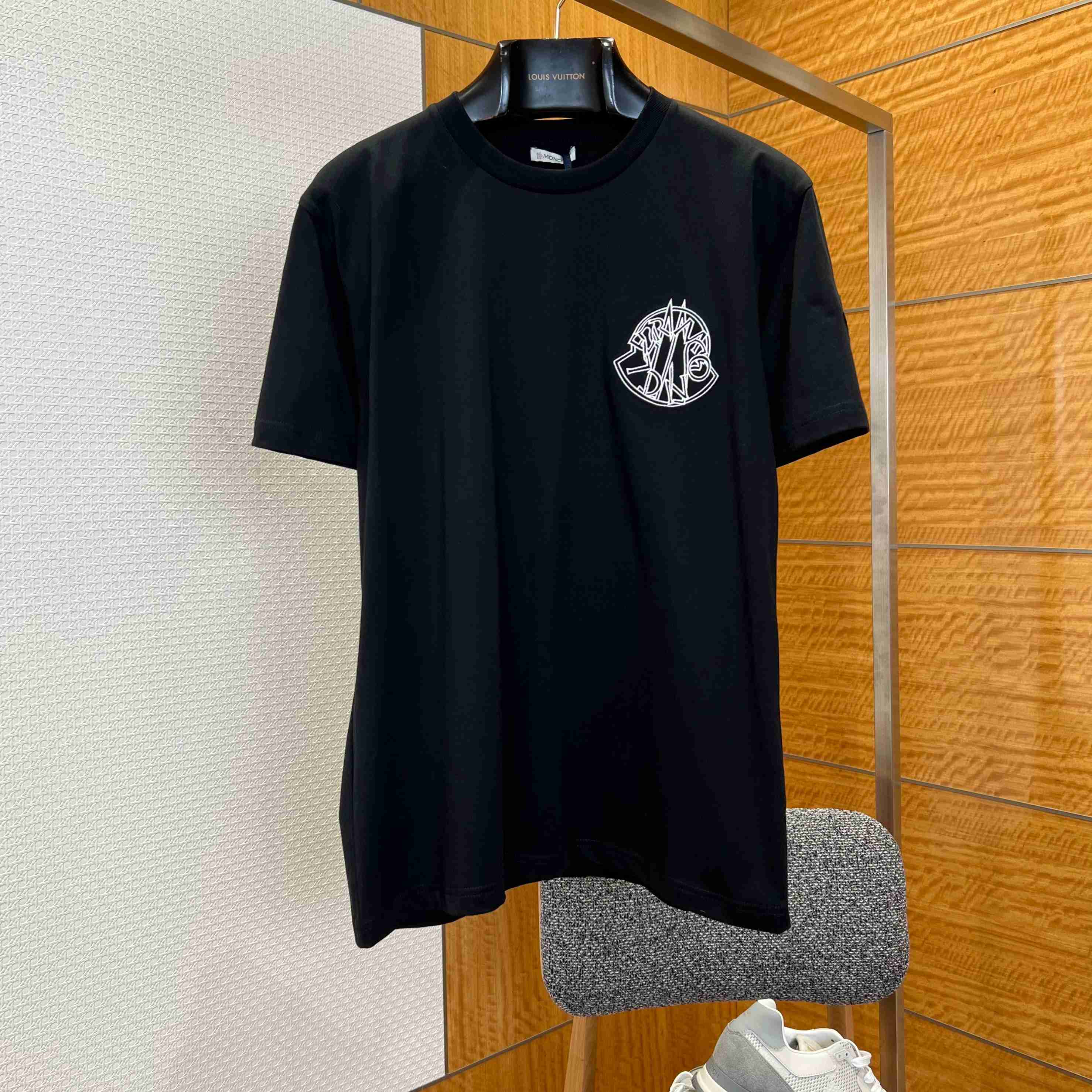 Moncler Overlapped Logo Cotton T-shirt - DesignerGu