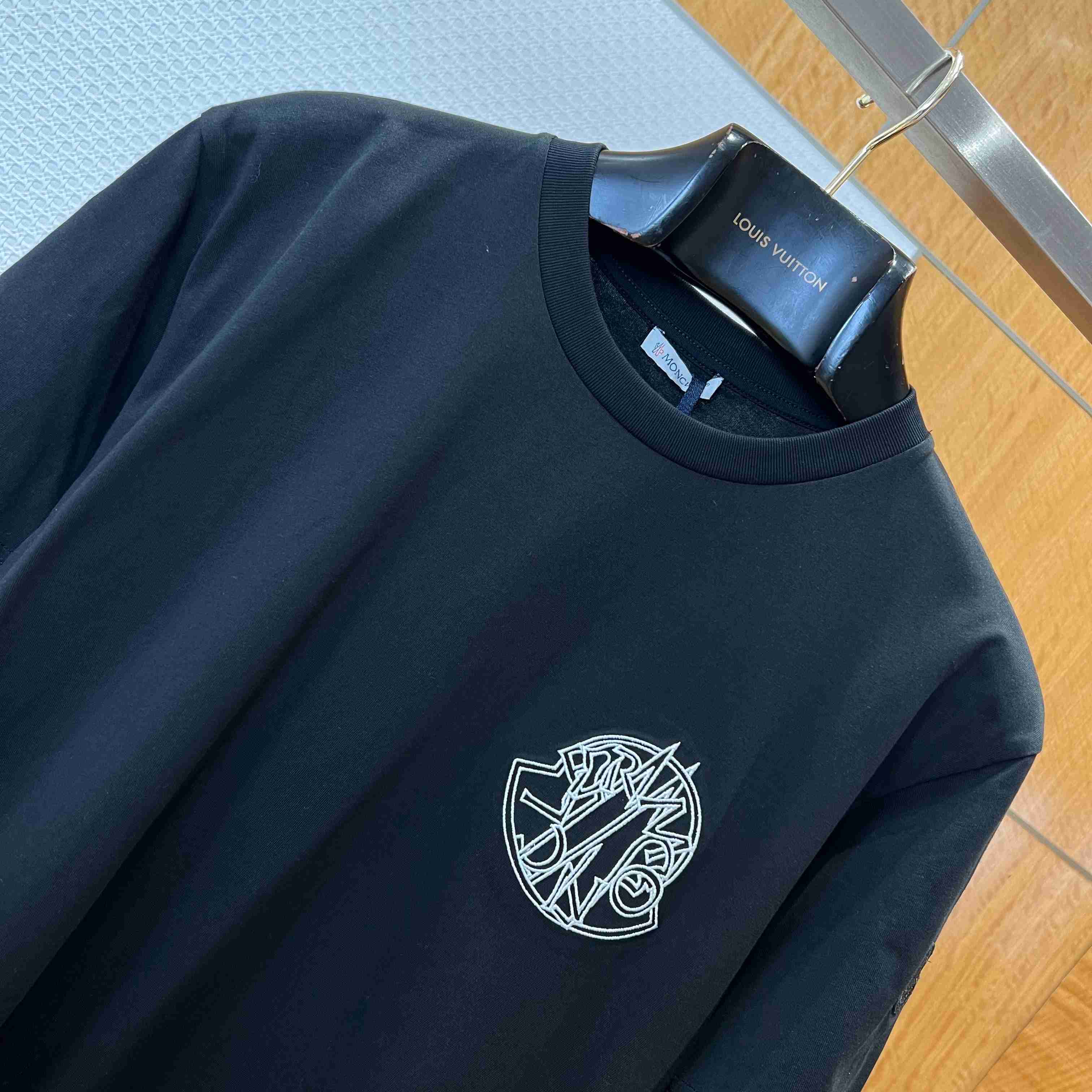 Moncler Overlapped Logo Cotton T-shirt - DesignerGu