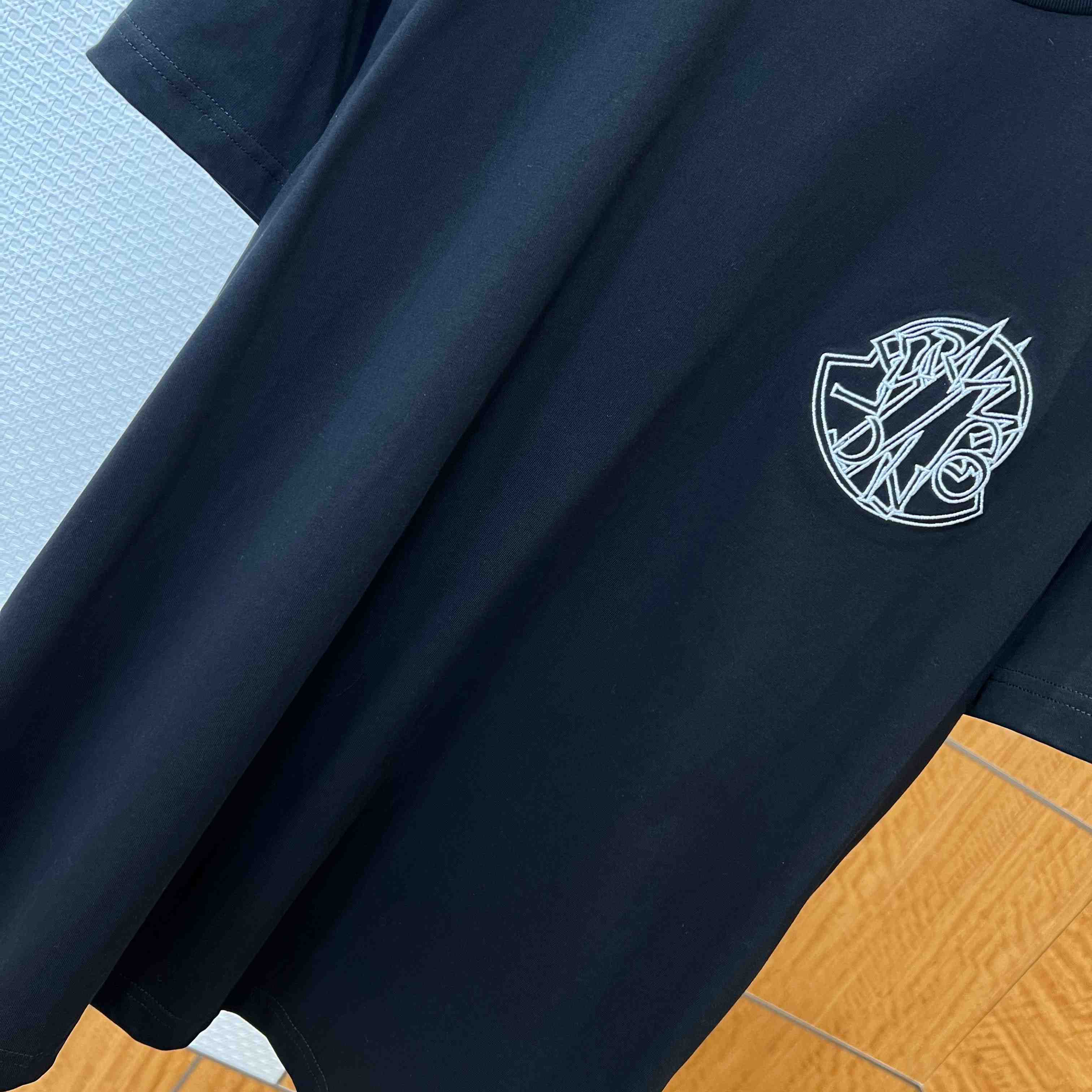 Moncler Overlapped Logo Cotton T-shirt - DesignerGu