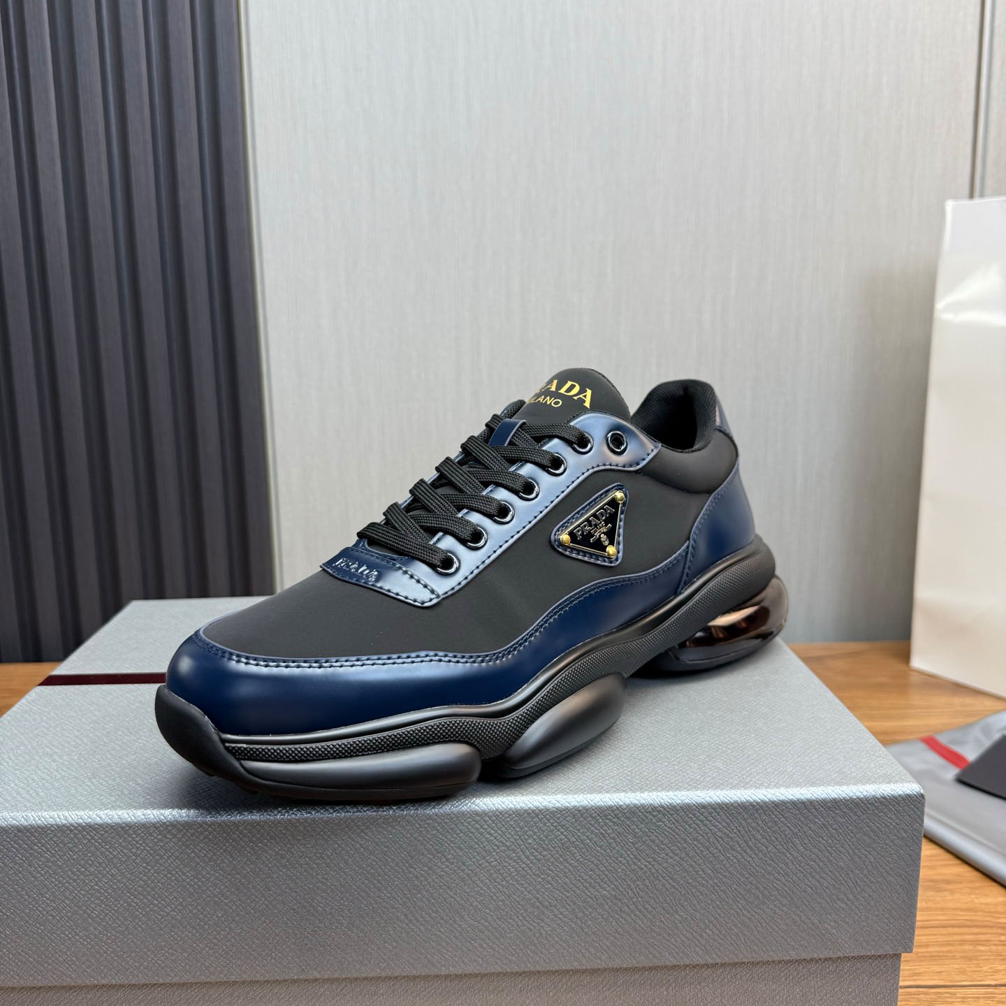 Prada Leather Sneakers - DesignerGu