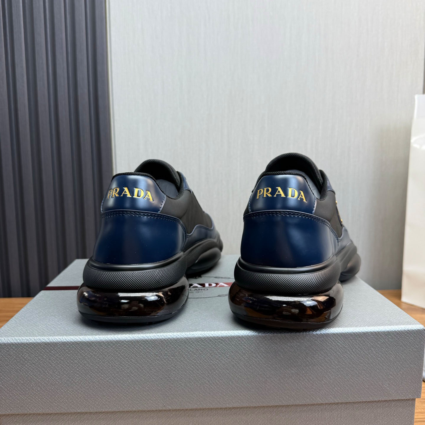 Prada Leather Sneakers - DesignerGu