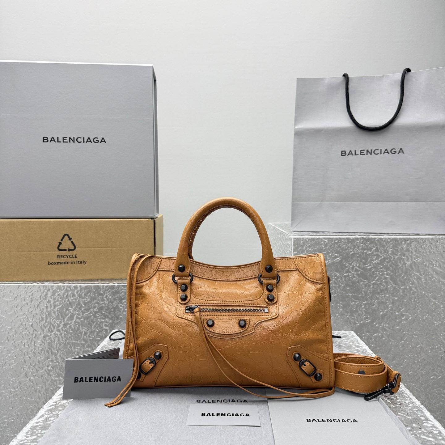 Balenciaga  Le City Bag Small In Camel - DesignerGu