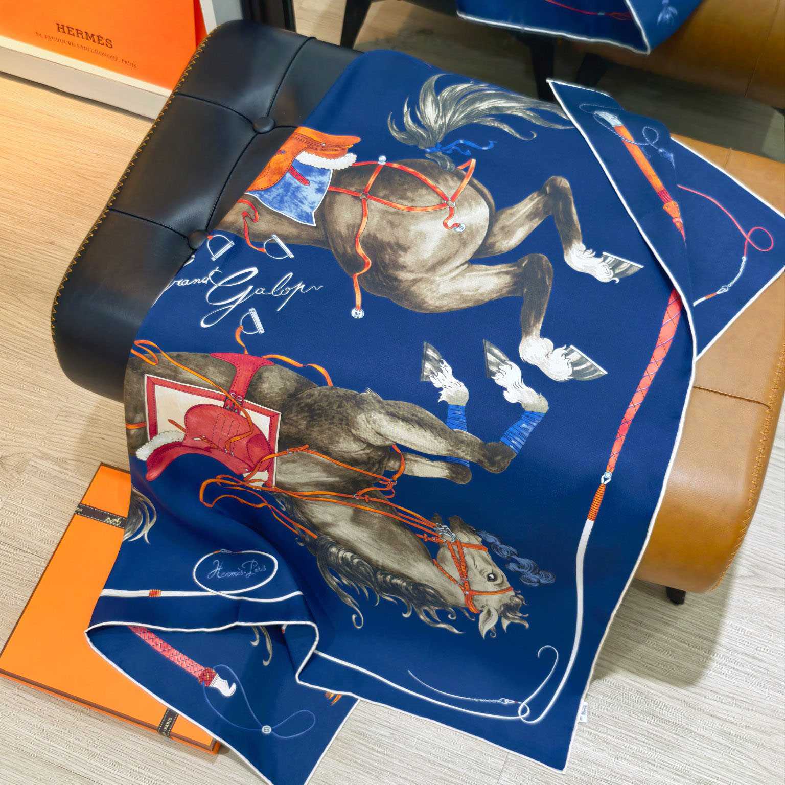 Hermes Grand Galop Scarf 90 - DesignerGu