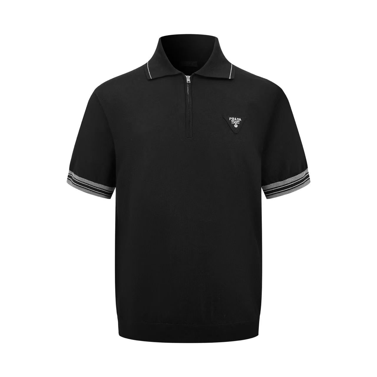 Prada Wool Polo Shirt   - DesignerGu