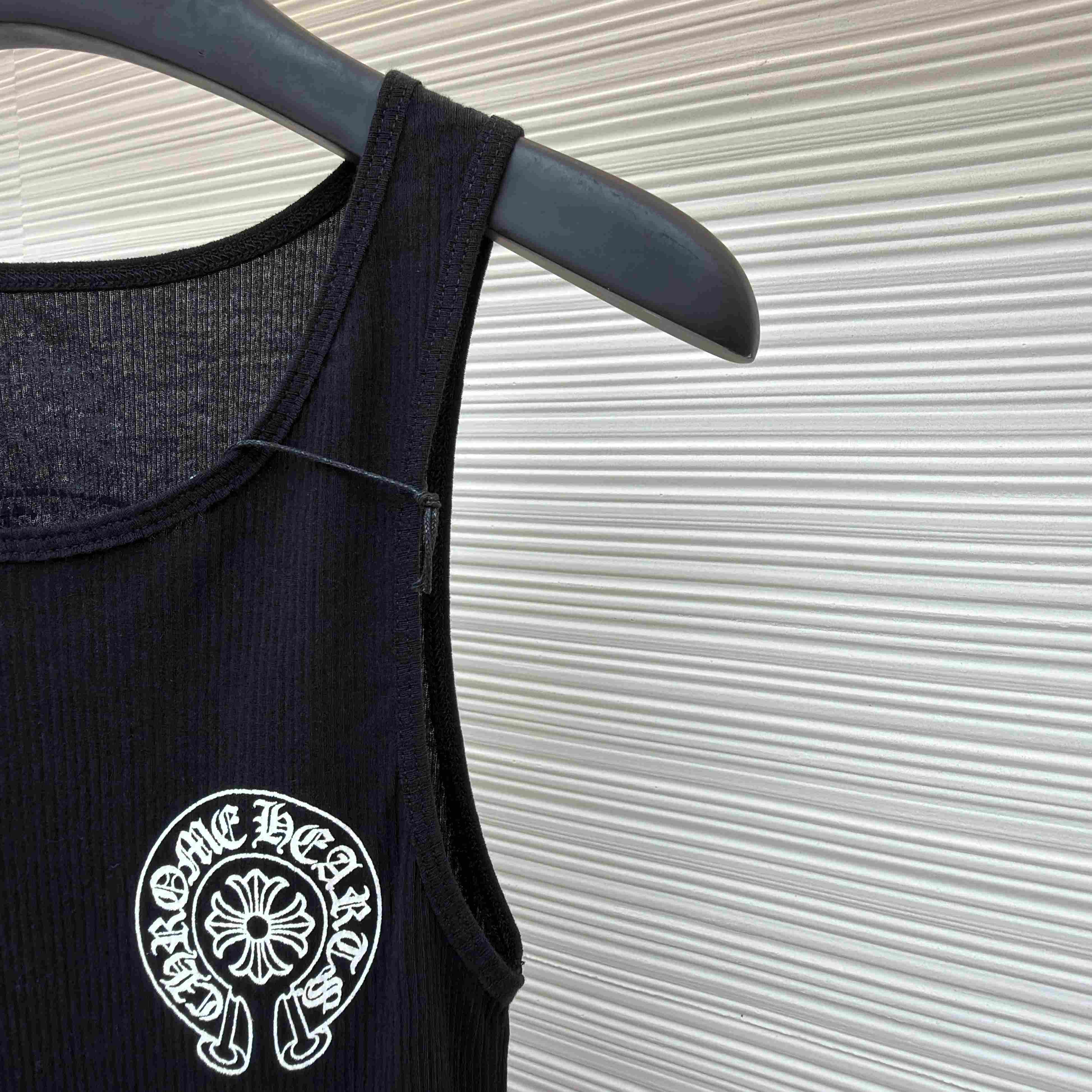 Chrome Hearts Black Horseshoe Logo Tank Top - DesignerGu