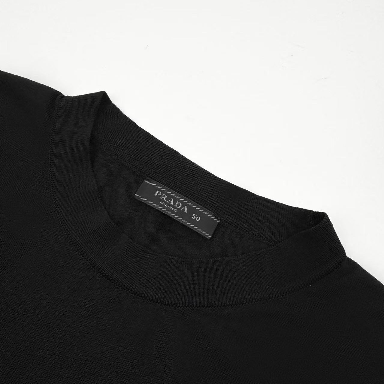 Prada Cotton Crew-Neck Sweater - DesignerGu