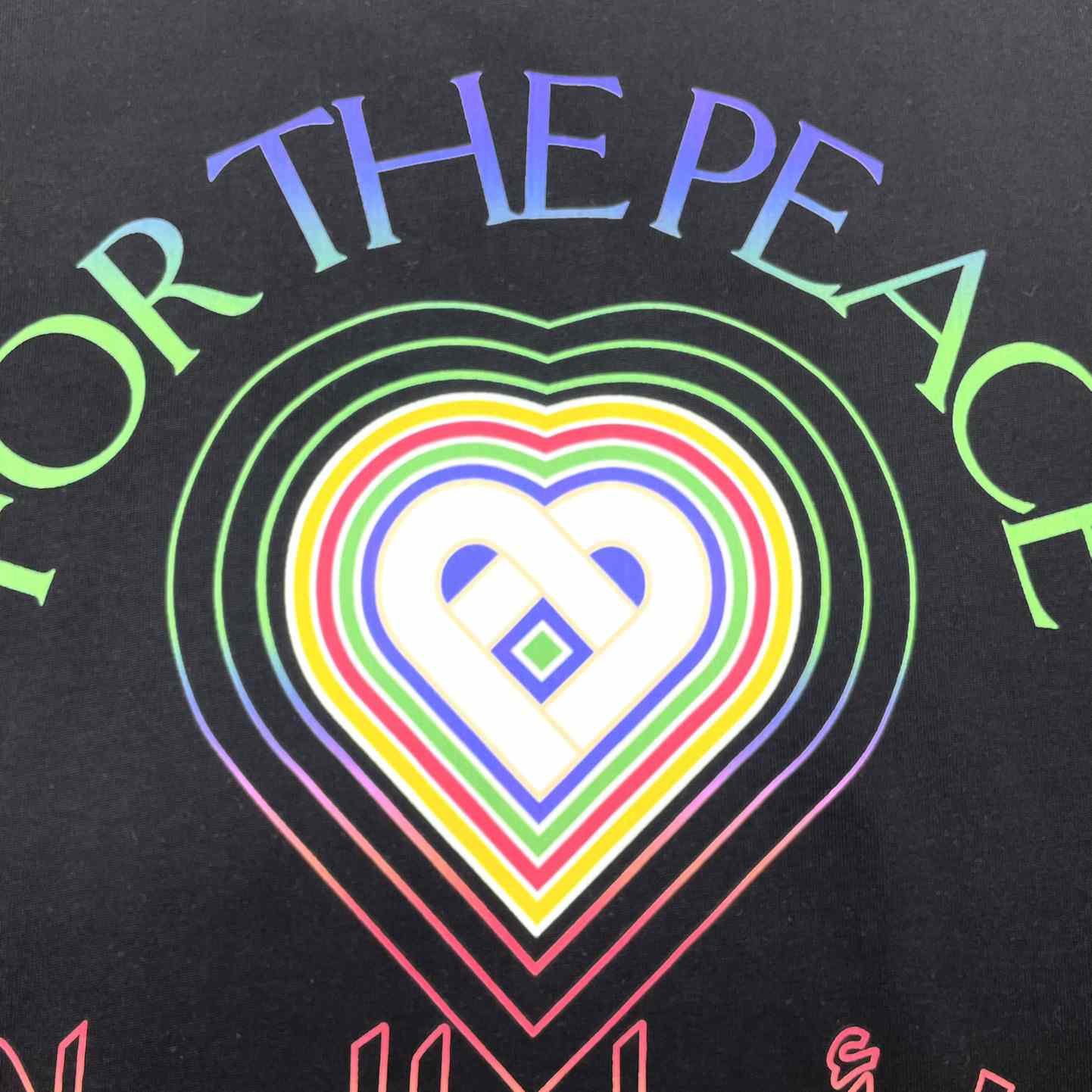 Casablanca For The Peace Gradient Printed T-Shirt 'Black' CA5072 - DesignerGu