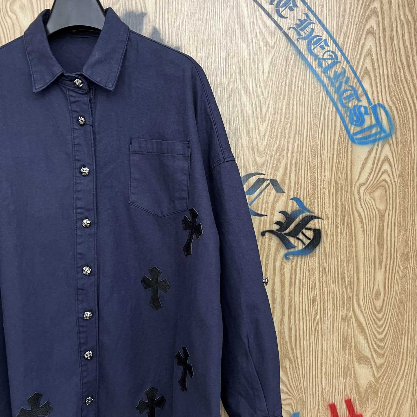 Chrome Hearts  Oversized Cross Patch Shirt - DesignerGu