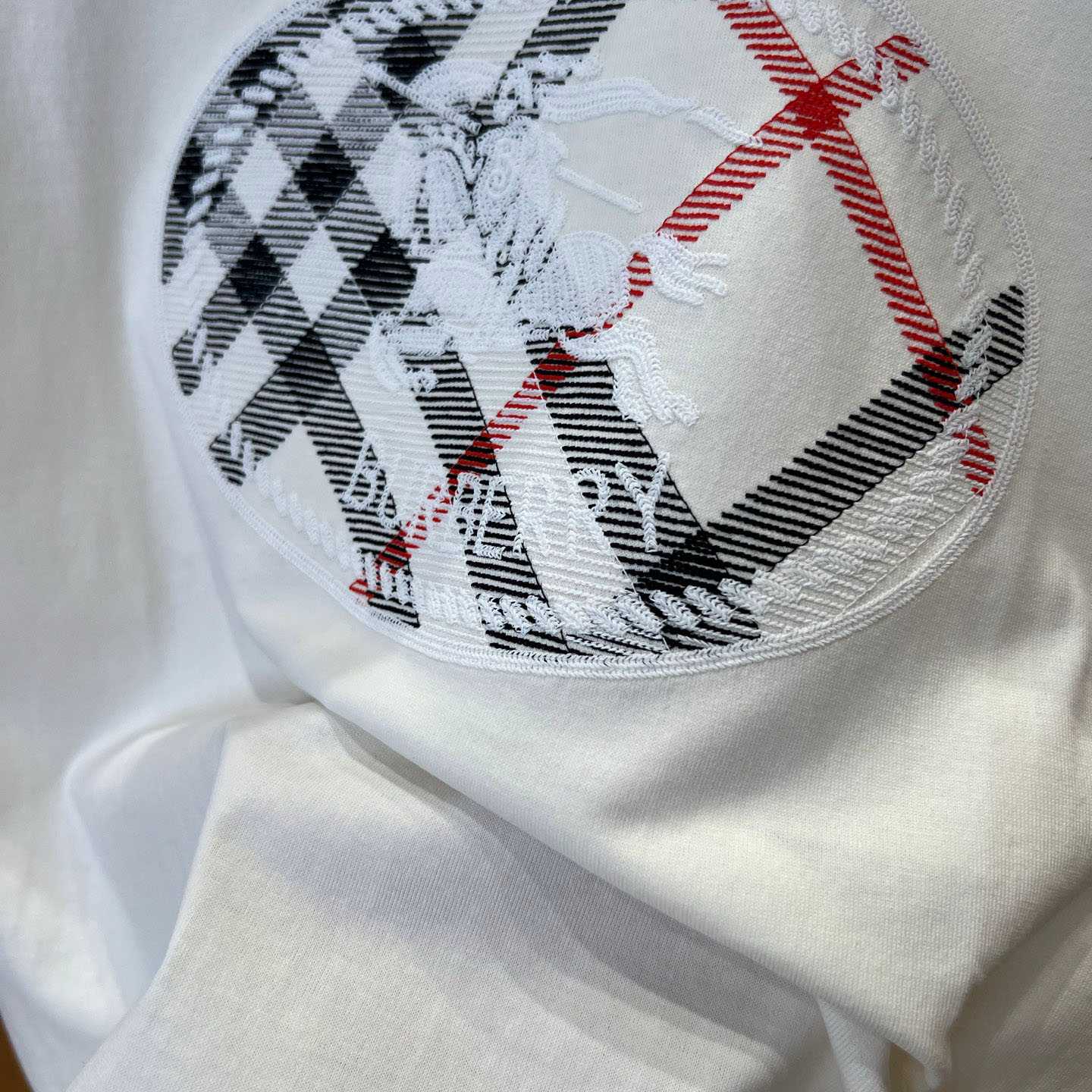 Burberry Check Knight Stamp Cotton T-shirt - DesignerGu