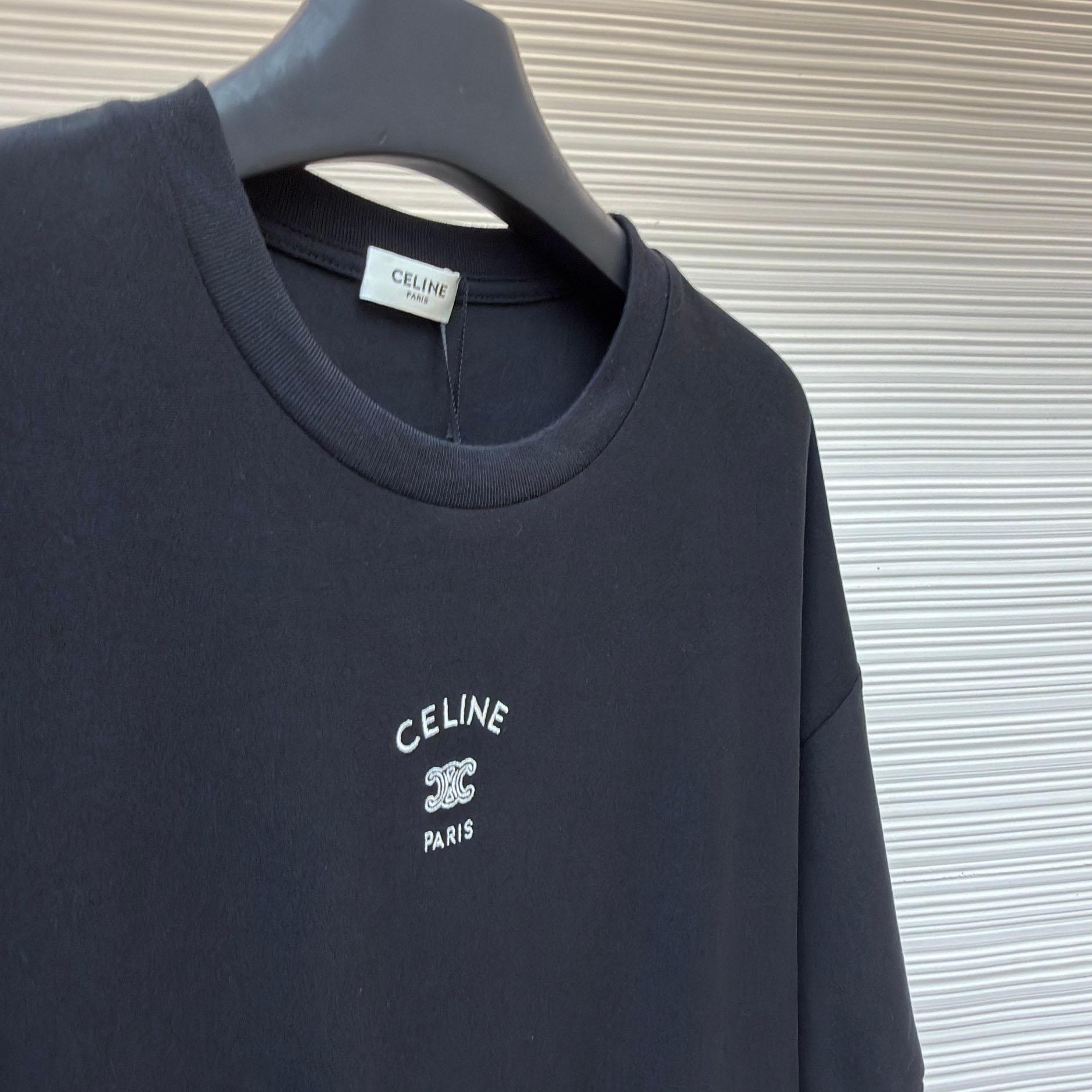 Celine   T-shirt IN Cotton Jersey - DesignerGu