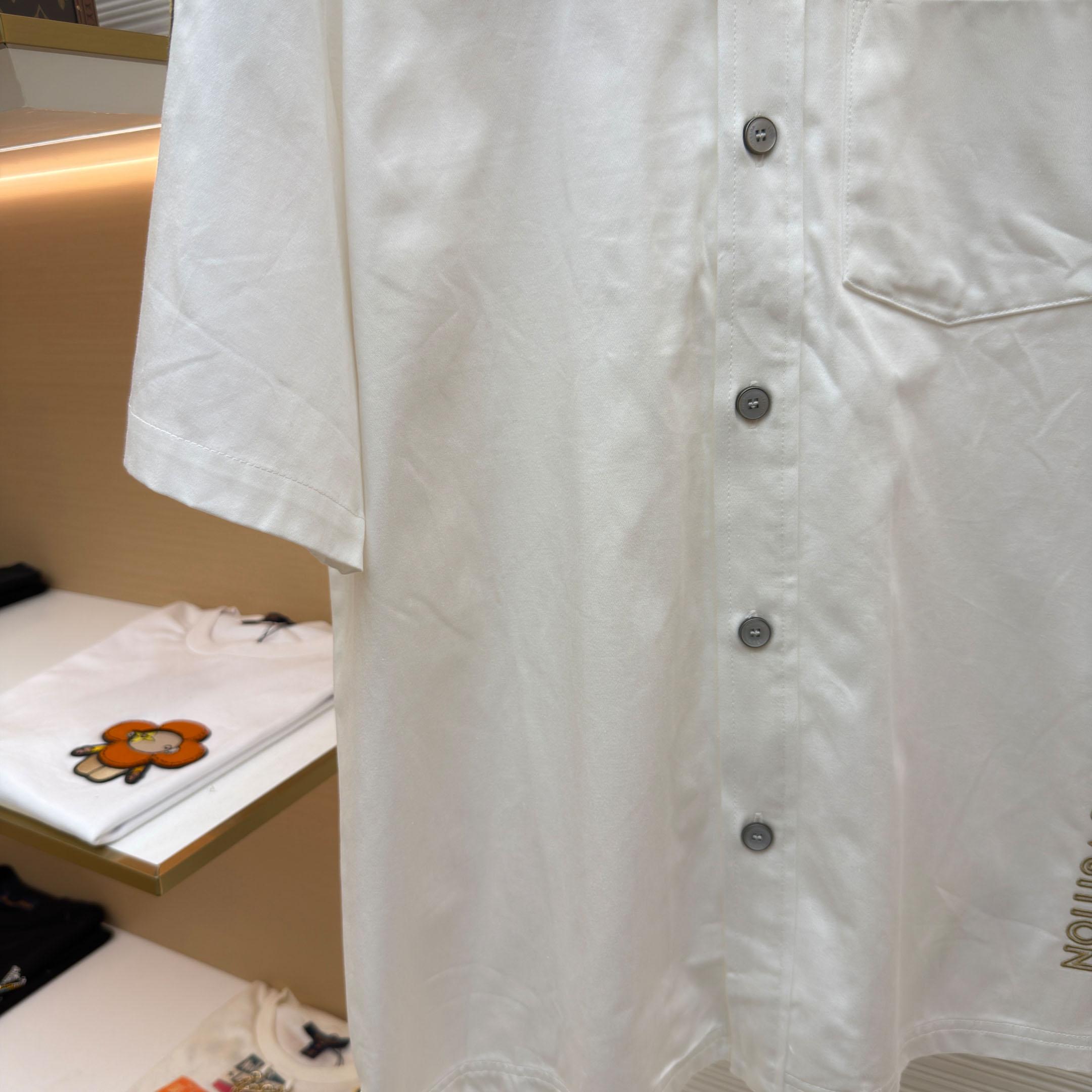 Louis Vuitton Bicolor Warm Up Short-Sleeved Shirt 1AJRET - DesignerGu