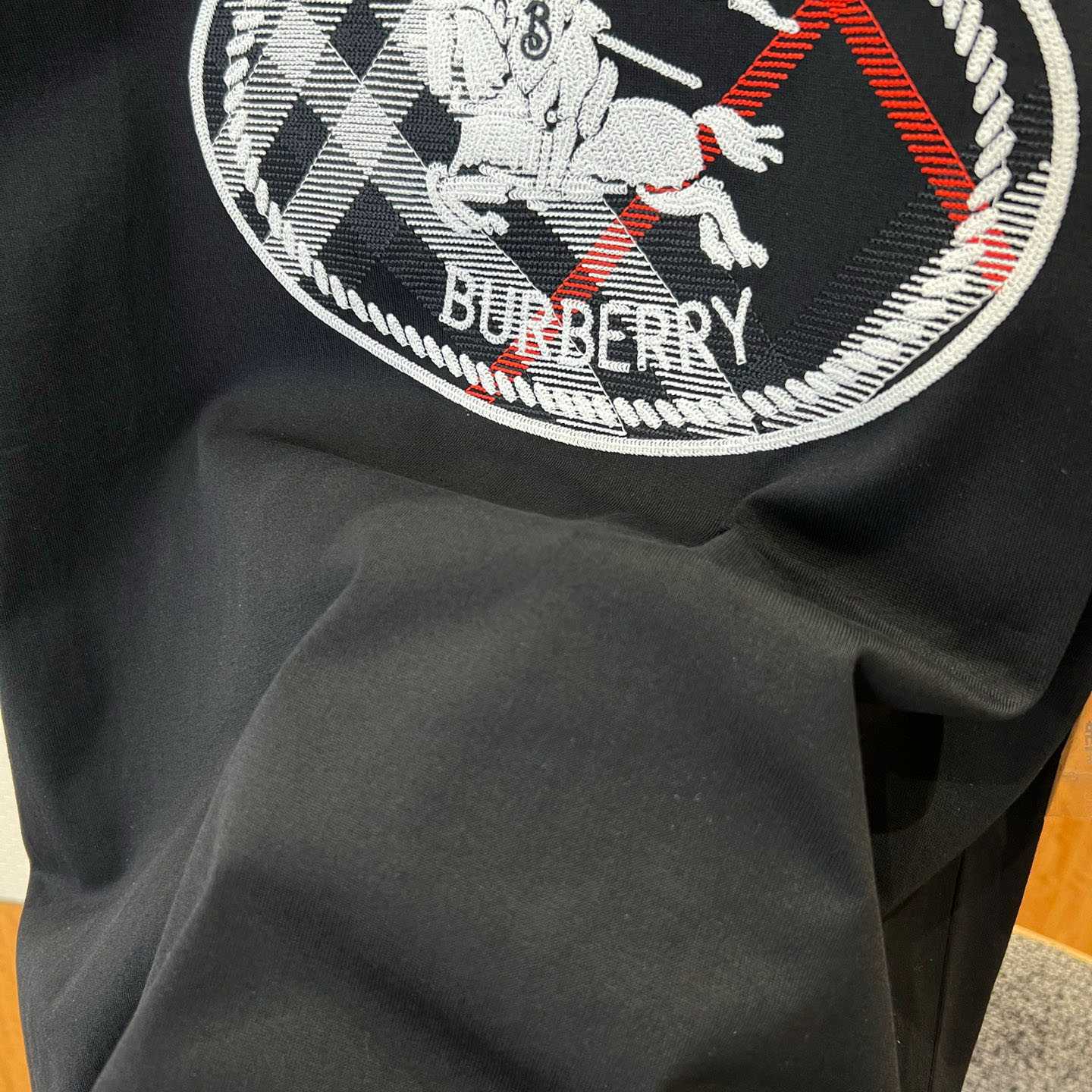 Burberry Check Knight Stamp Cotton T-shirt - DesignerGu