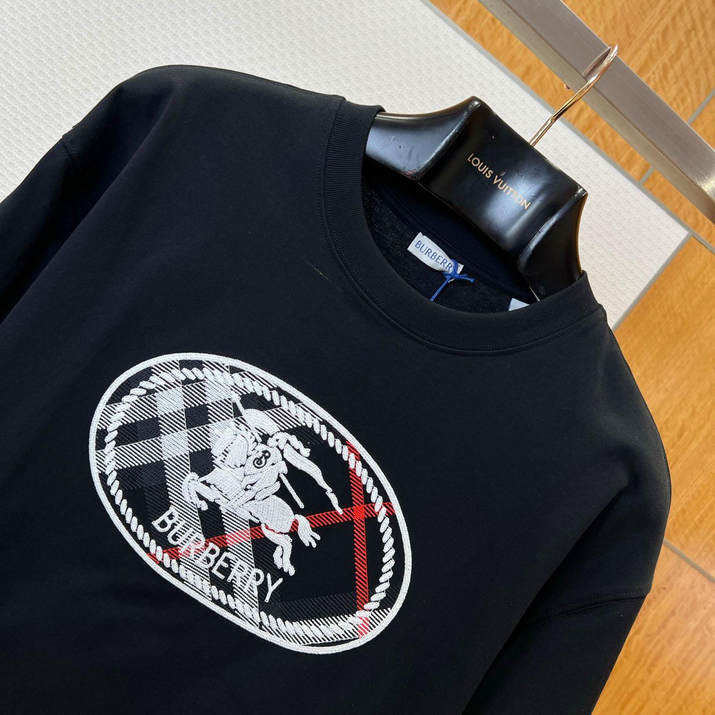 Burberry Check Knight Stamp Cotton T-shirt - DesignerGu