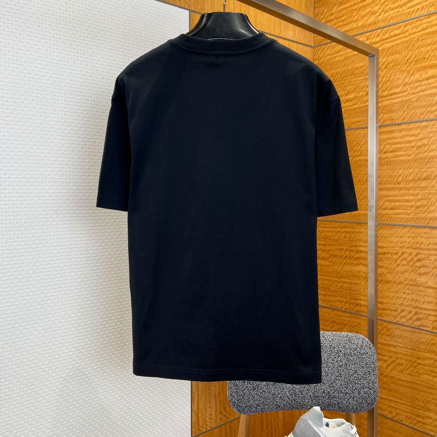 Burberry Check Knight Stamp Cotton T-shirt - DesignerGu