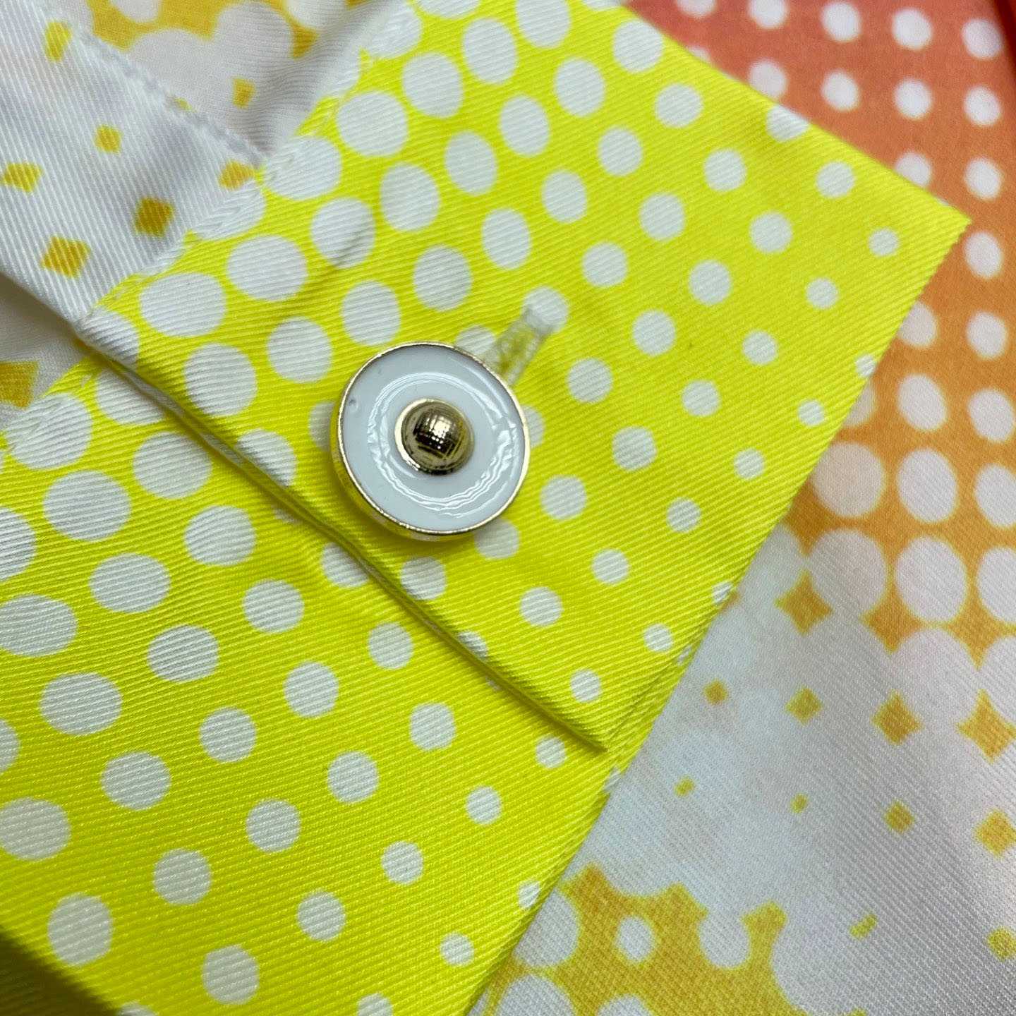 Casablanca Multicolor Halftone Logo Long Sleeve Silk Shirt CA3574 - DesignerGu