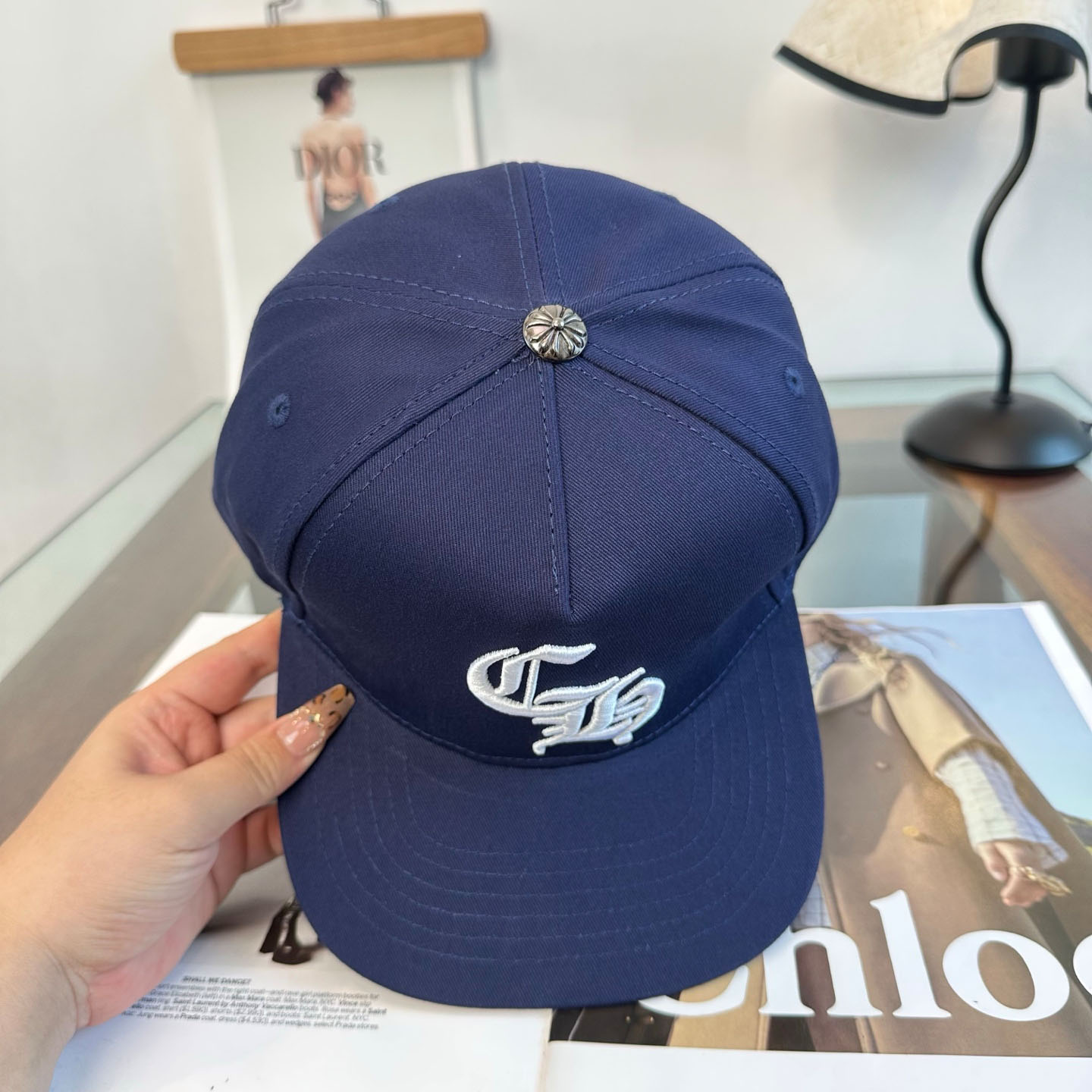 Chrome Hearts CH Trucker Hat 'Navy' - DesignerGu