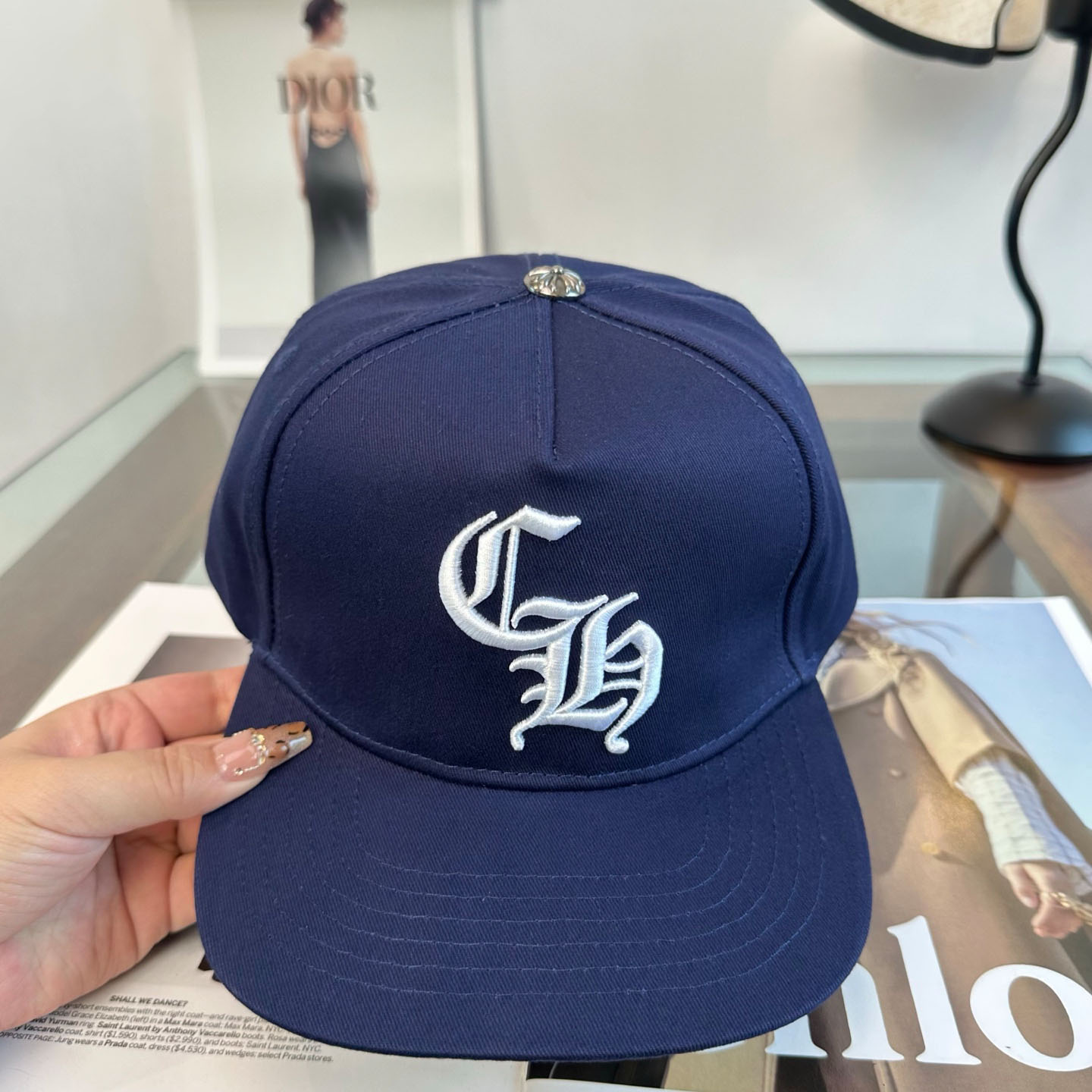 Chrome Hearts CH Trucker Hat 'Navy' - DesignerGu