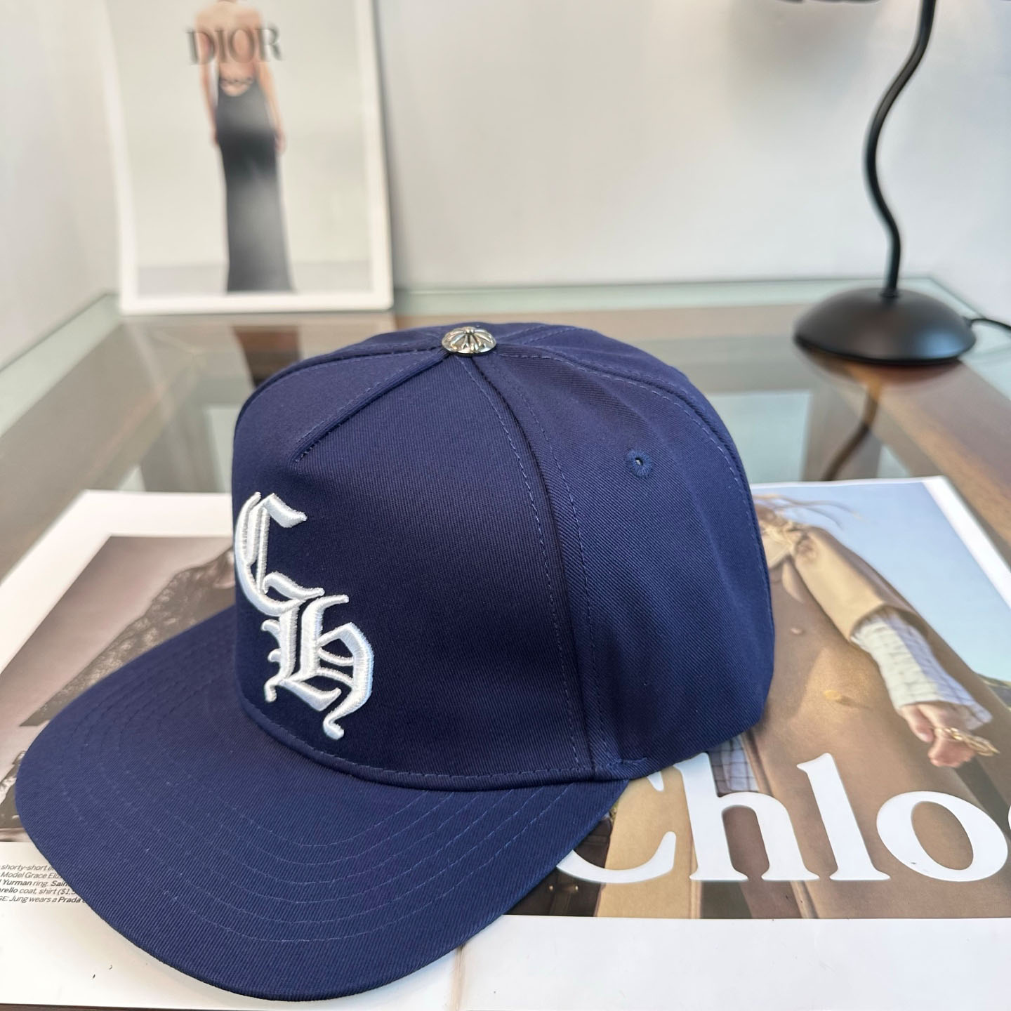 Chrome Hearts CH Trucker Hat 'Navy' - DesignerGu