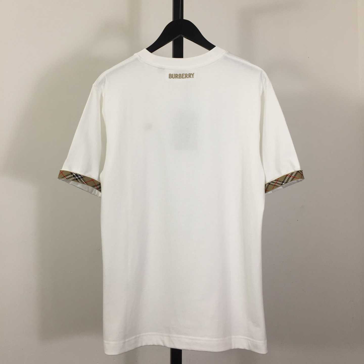 Burberry Check Trim Cotton T-shirt - DesignerGu