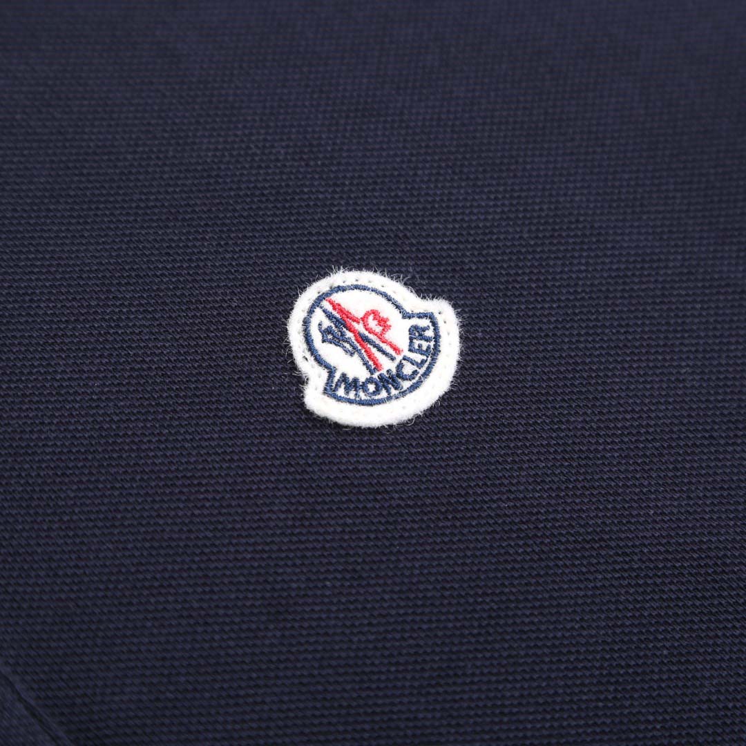 Moncler Logo Patch Cotton Polo Shirt - DesignerGu