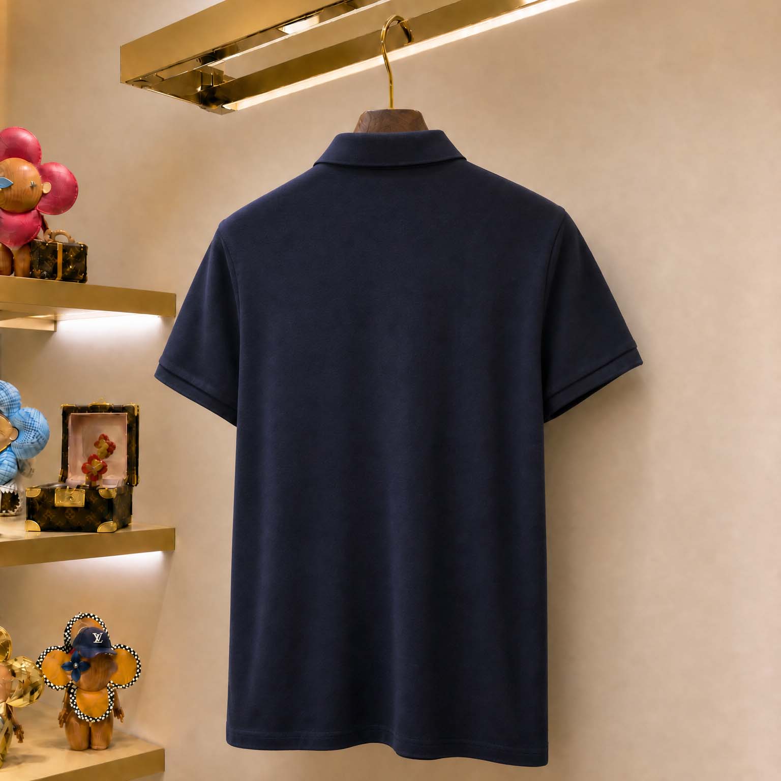 Moncler Logo Patch Cotton Polo Shirt - DesignerGu