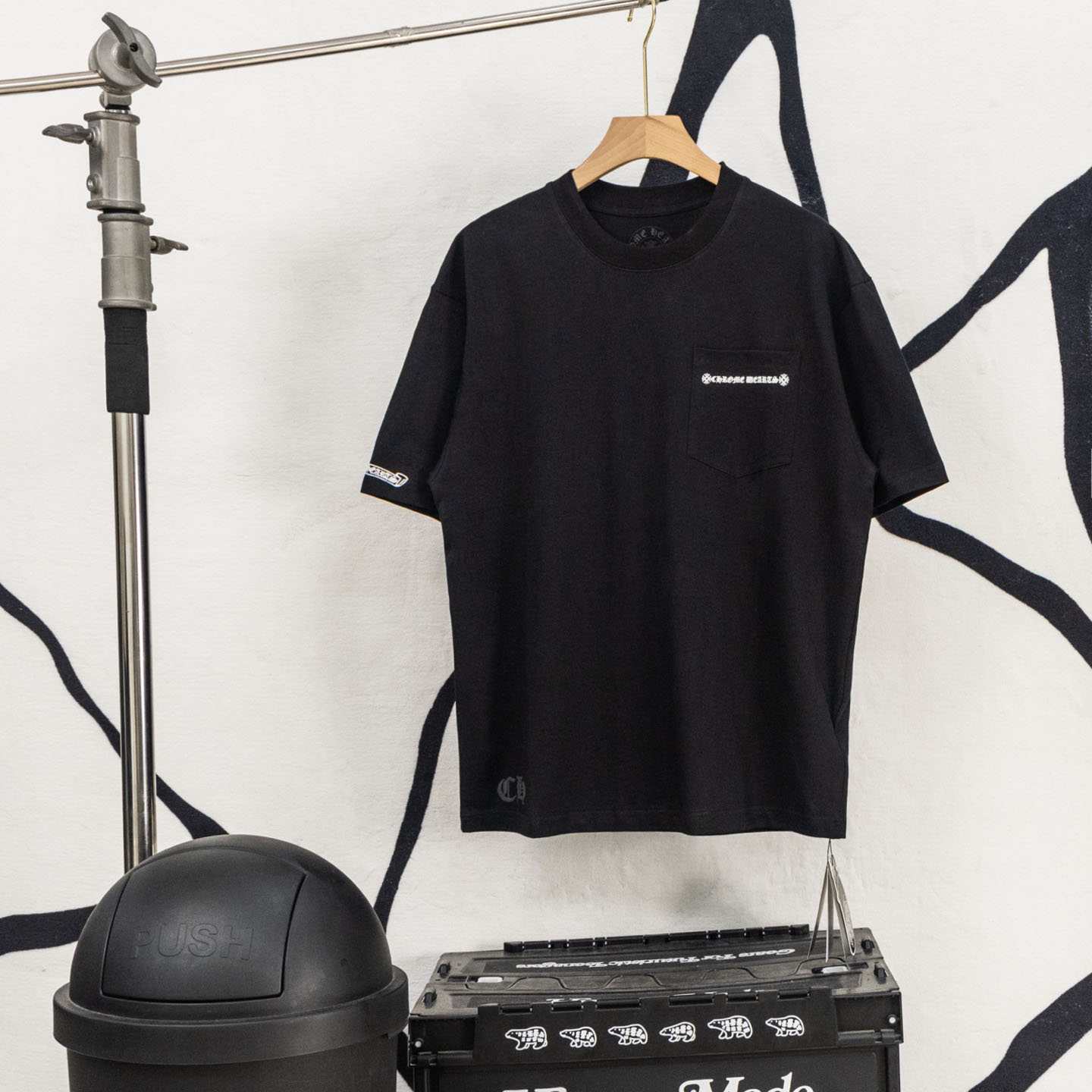 Chrome Hearts Cross Tire Tracks Pocket T-Shirt 'Black' - DesignerGu