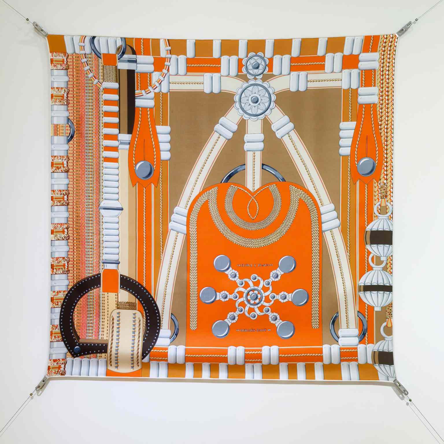 Hermes Flora Y Plata Scarf 90 - DesignerGu