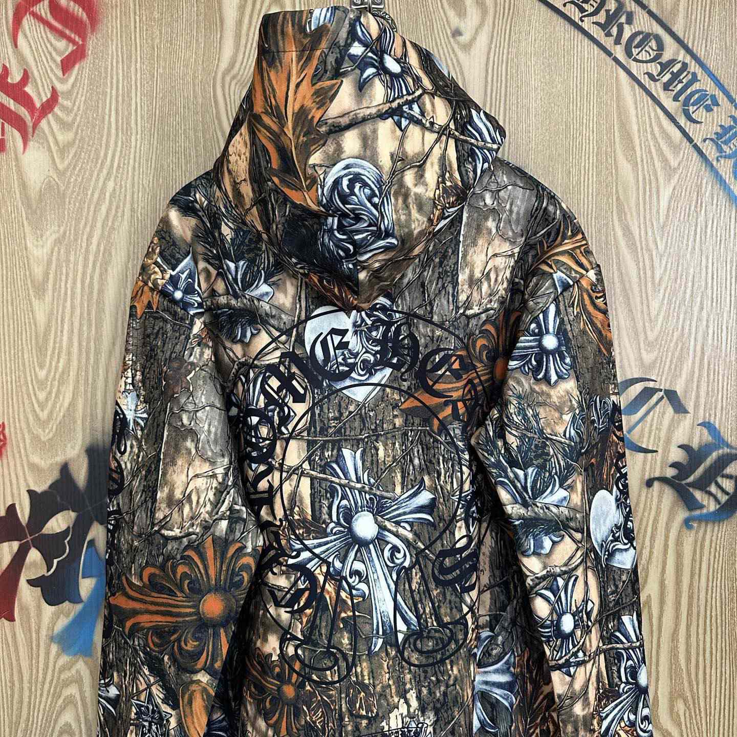 Chrome Hearts X NOCTA X Nike Cardinal Stock Fleece Hoodie 'Multi-Color/Safety Orange' - DesignerGu