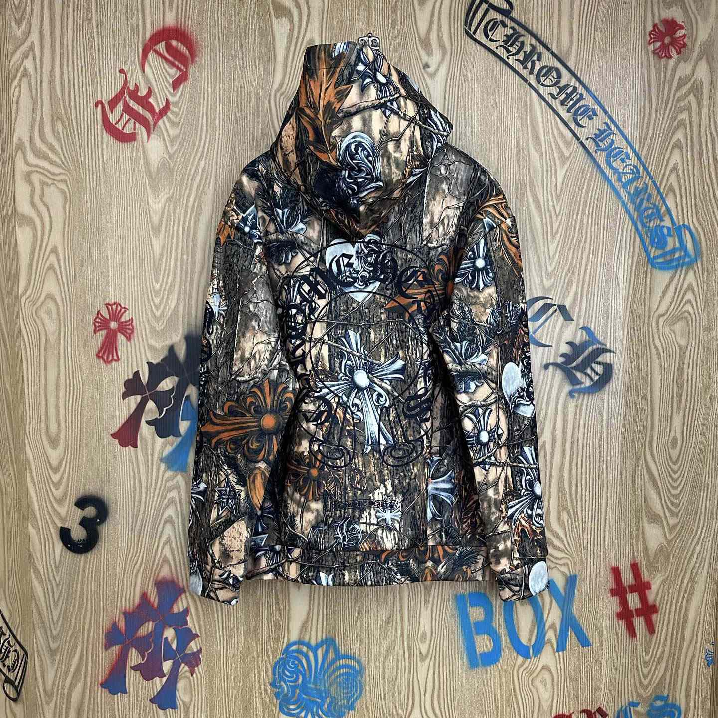 Chrome Hearts X NOCTA X Nike Cardinal Stock Fleece Hoodie 'Multi-Color/Safety Orange' - DesignerGu
