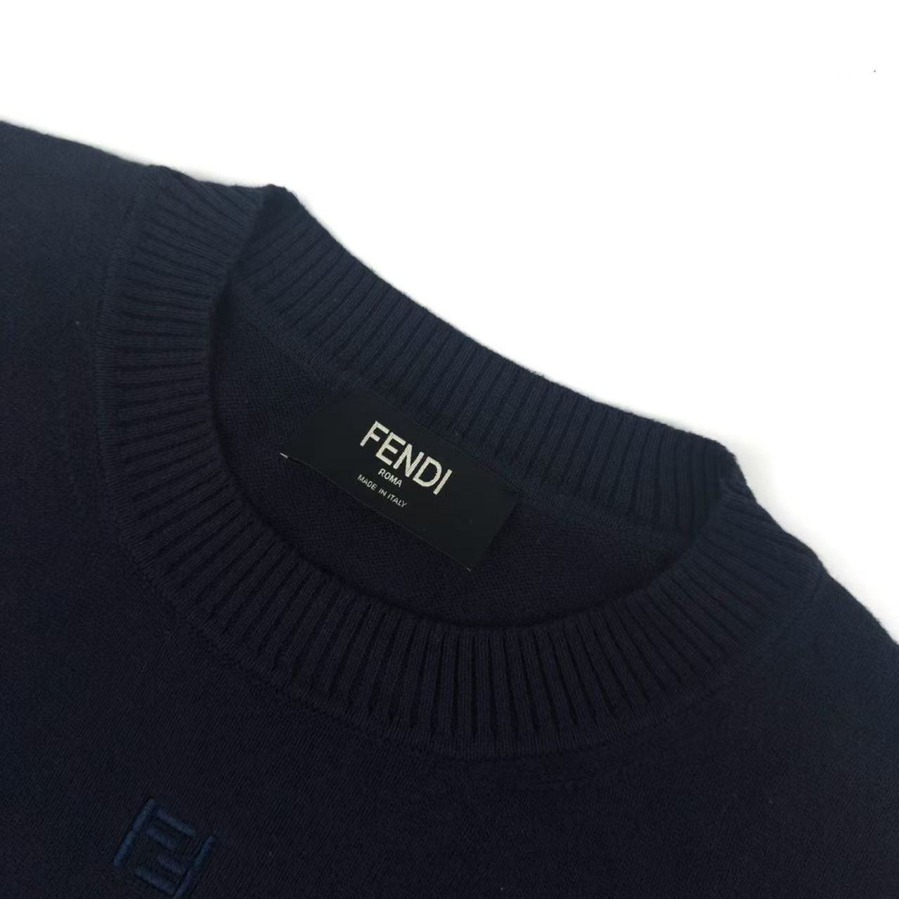 Fendi White Cotton And Cashmere Jumper - DesignerGu