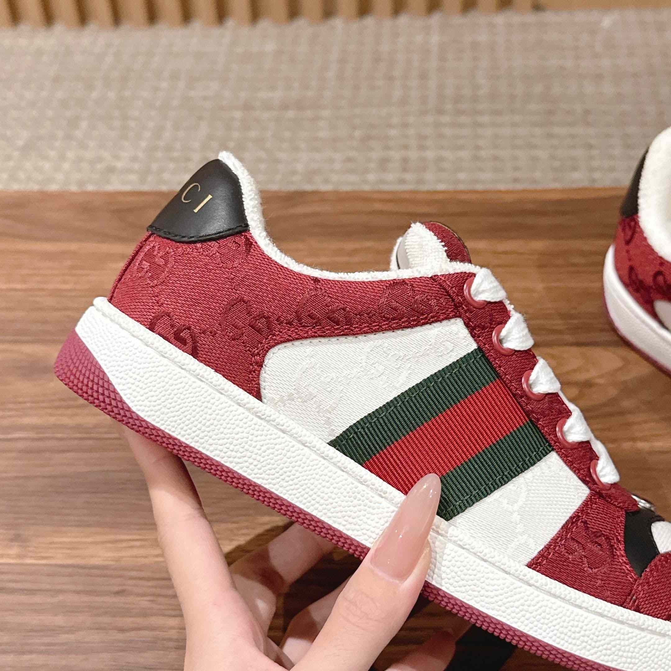 Gucci Screener Sneaker 'Rosso Ancora' - DesignerGu