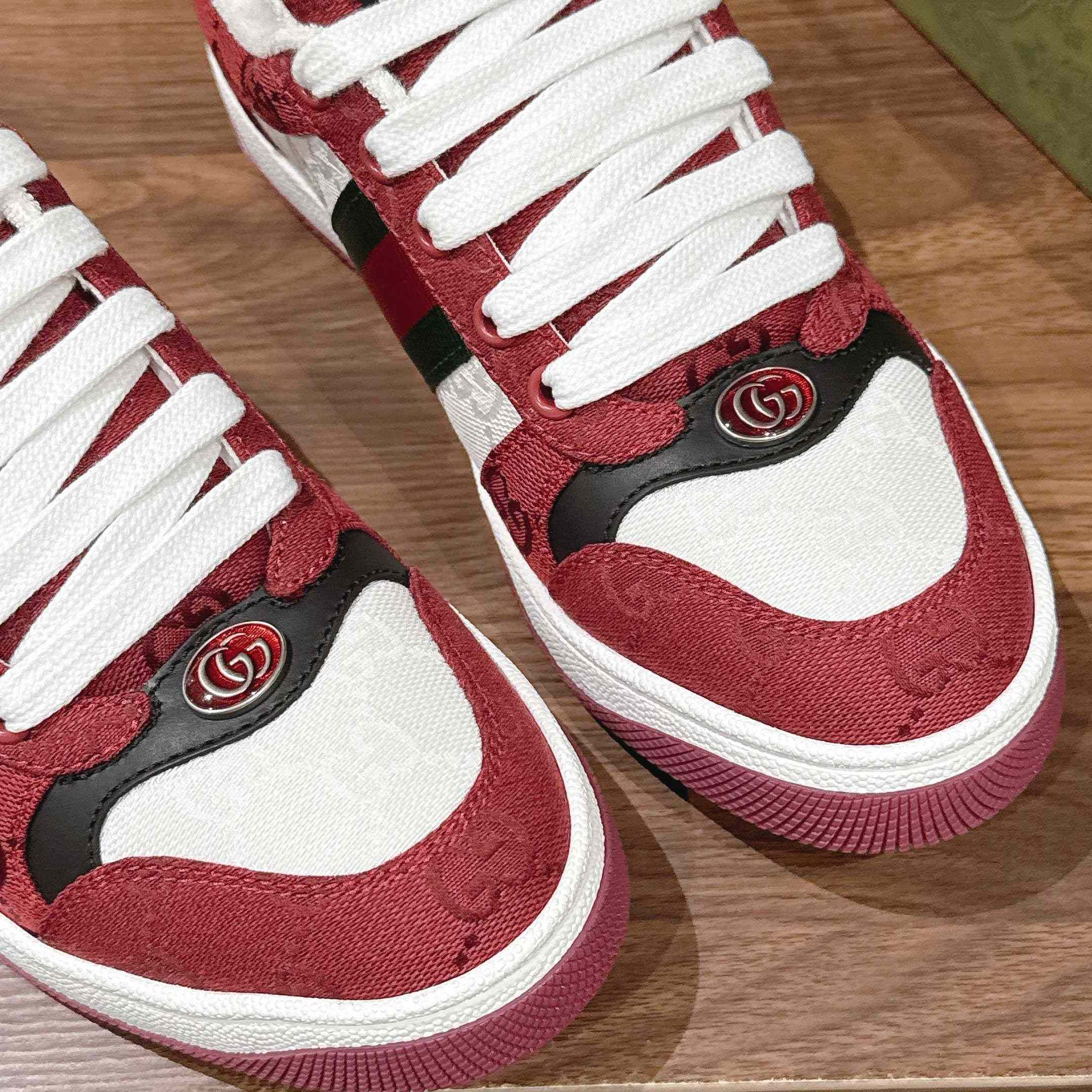 Gucci Screener Sneaker 'Rosso Ancora' - DesignerGu