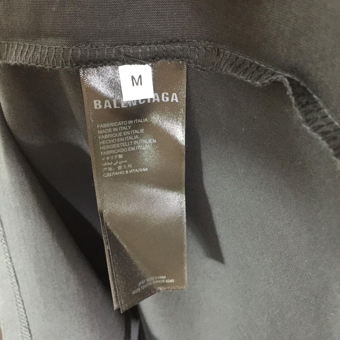Balenciaga Medium Fit T-Shirt 'Faded Washed Black' - DesignerGu