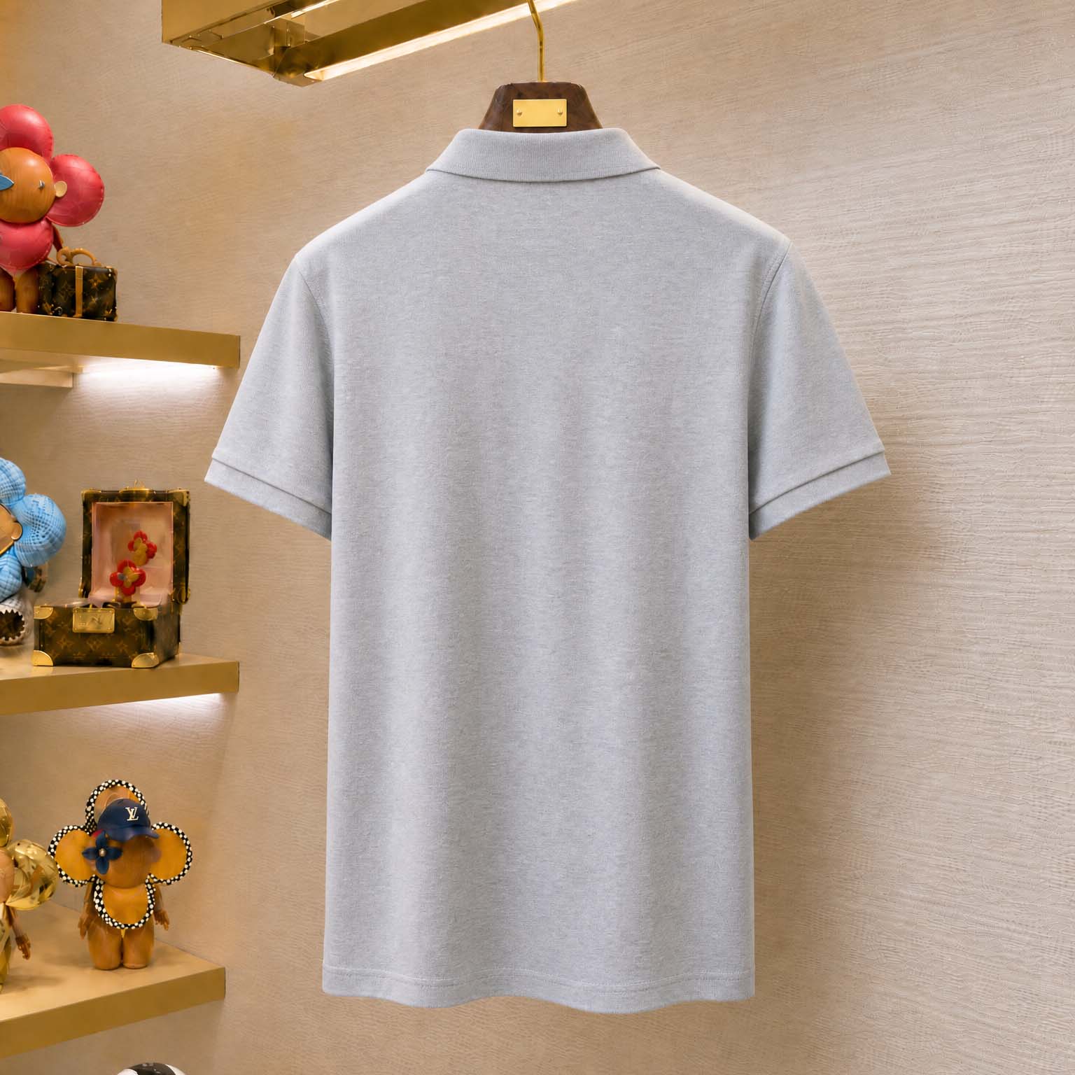 Moncler Logo Patch Cotton Polo Shirt - DesignerGu
